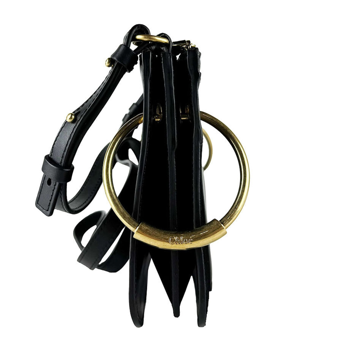 Chloé Black Leather Suede Shoulder Bag (Pre-Owned)