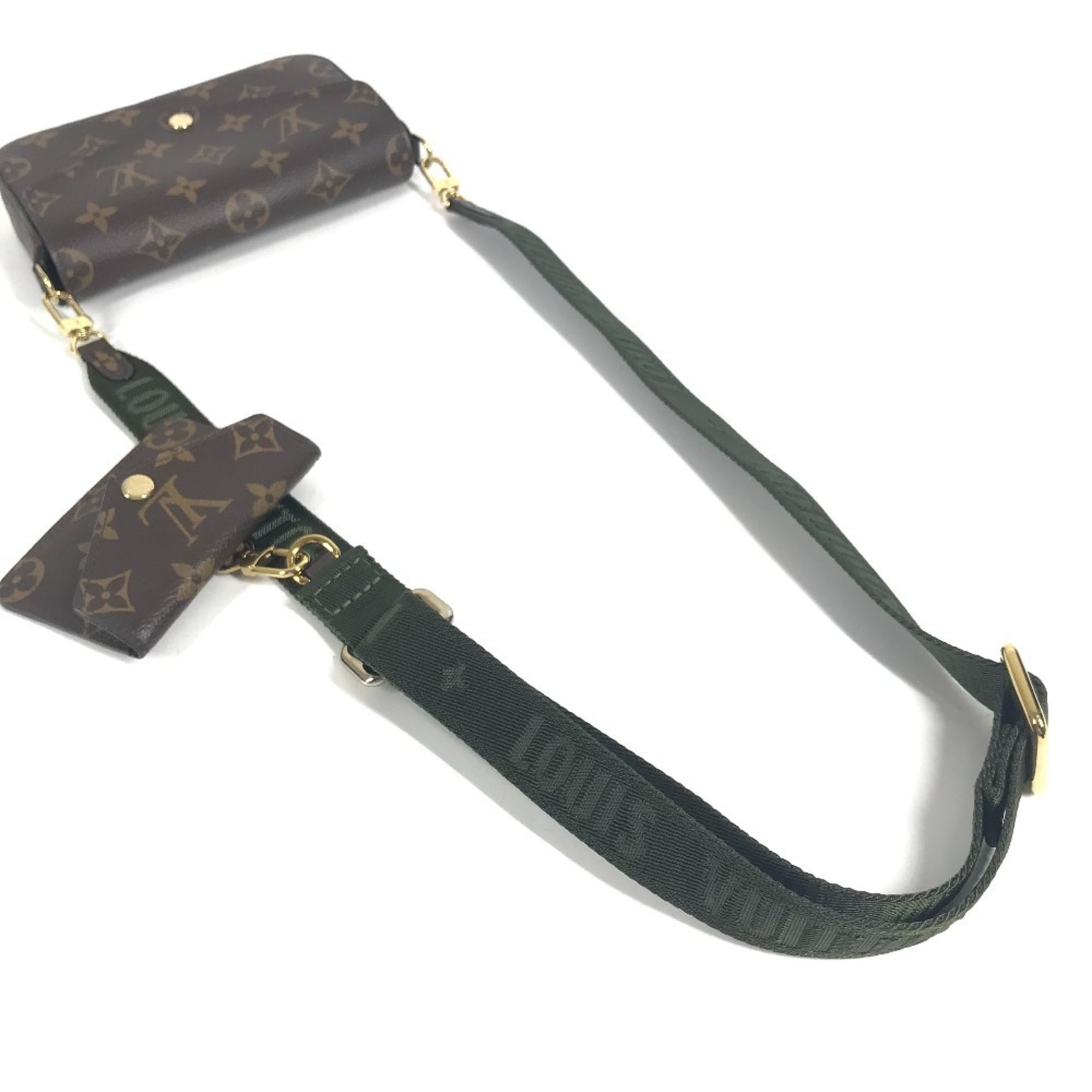 Louis Vuitton Brown Khaki Monogram Monogram Coin Purse/Coin Case (Pre-Owned)