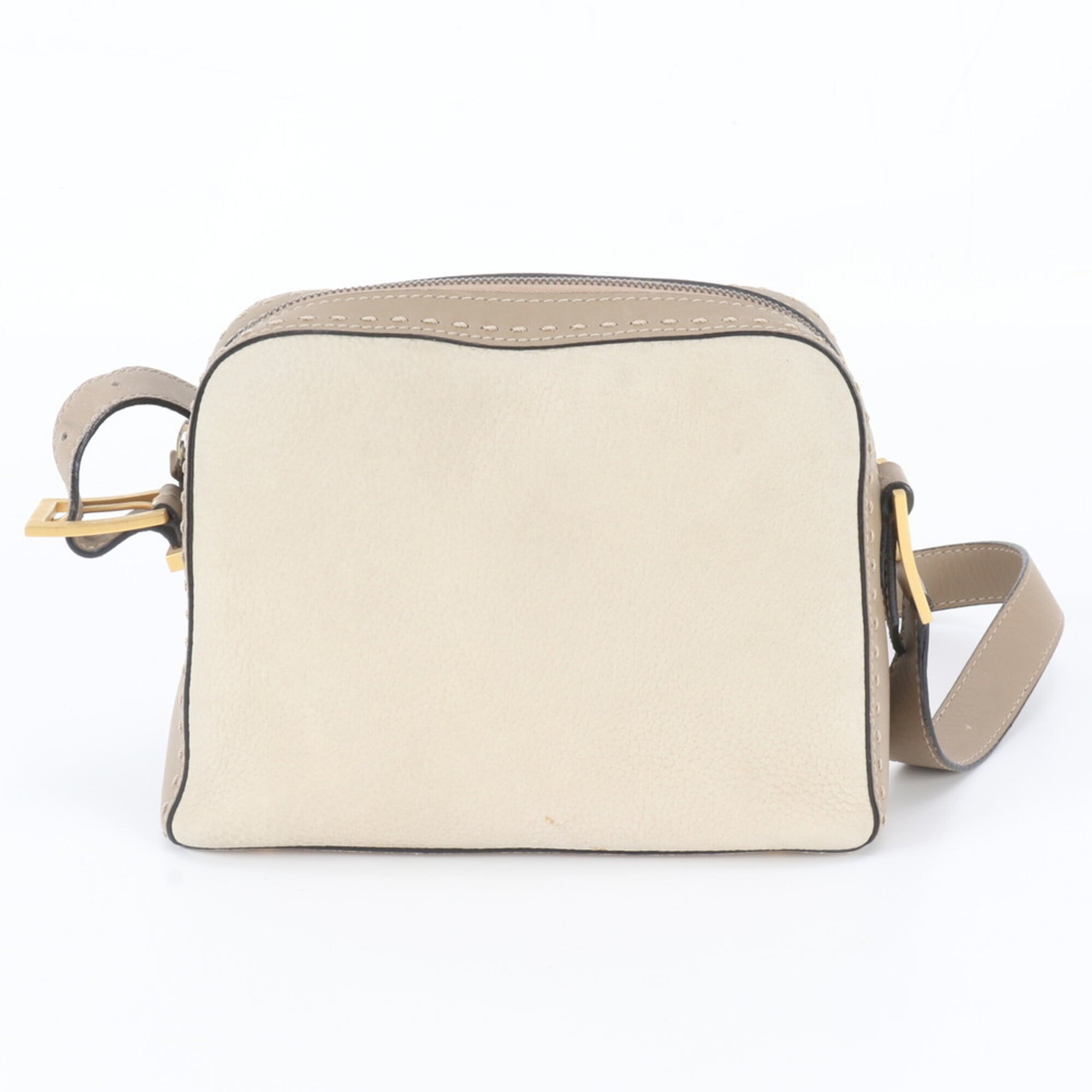 Celine Beige Leather Shoulder Bag (Pre-Owned)