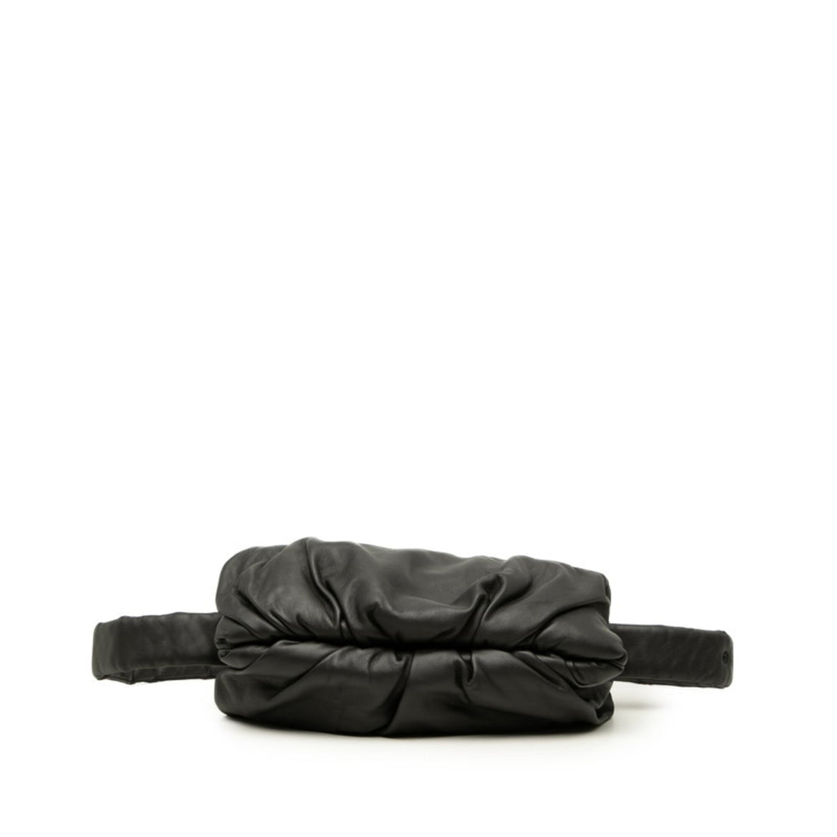 Bottega Veneta Black Leather Fanny Pack Sling Bag (Pre-Owned)