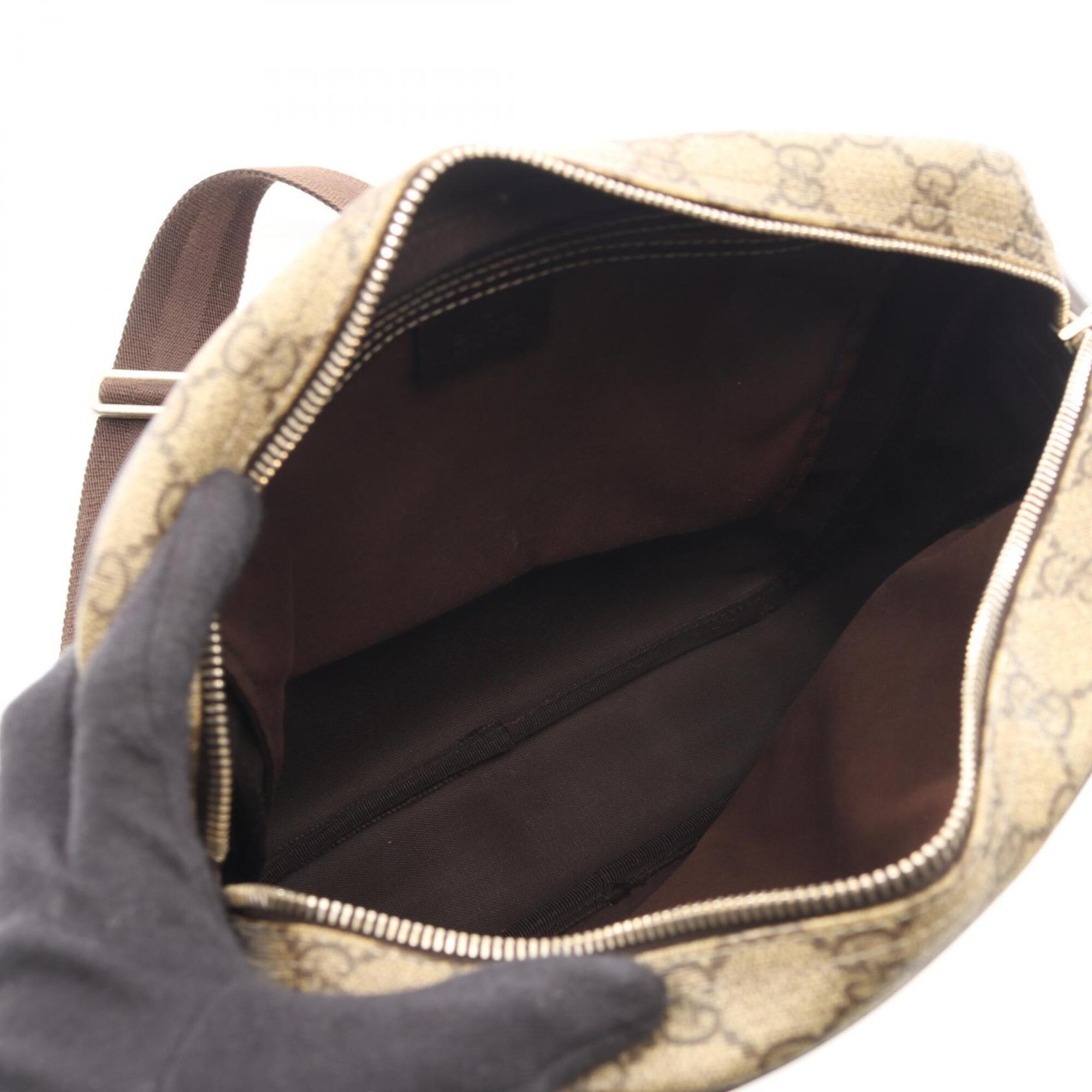 Gucci Beige Brown Pvc Leather Handbag Shoulder Bag (Pre-Owned)