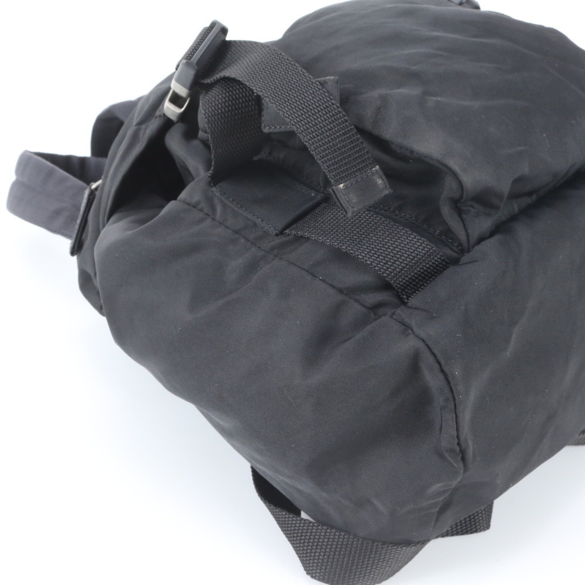 Prada Black Nylon Backpack Handbag (Pre-Owned)