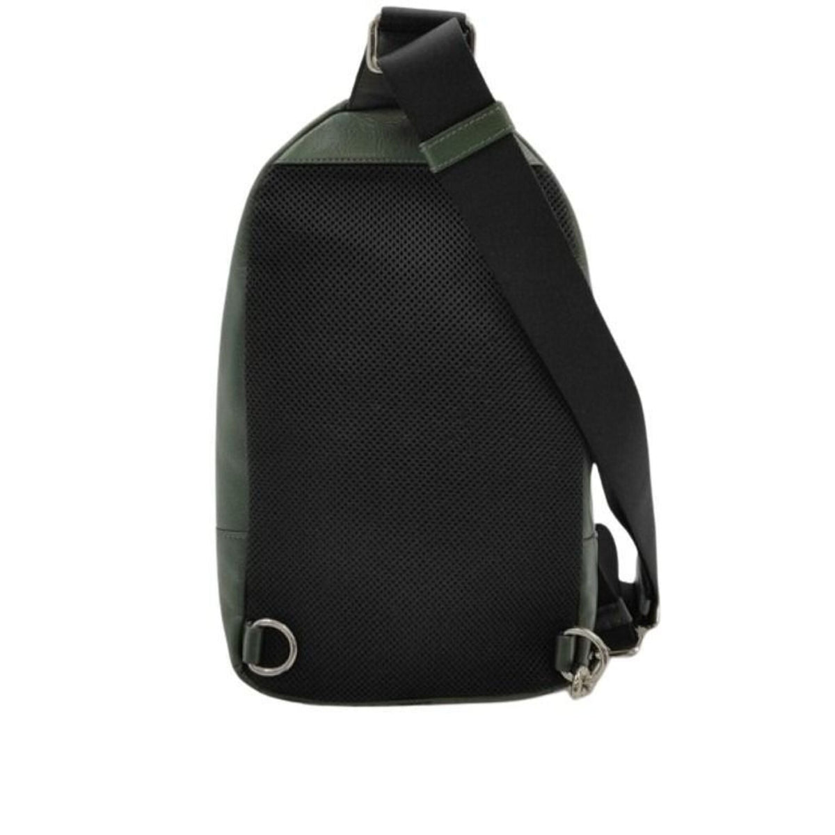 Coach Black Green Leather Shoulder Bag Sling Bag (Pre-Owned)