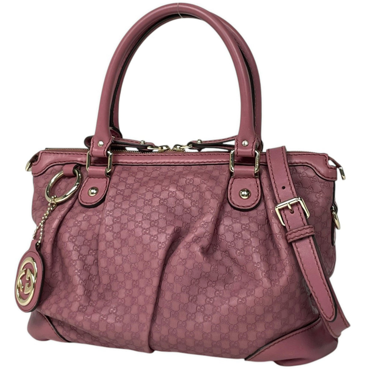 Gucci Sukey Pink Leather Handbag (Pre-Owned)
