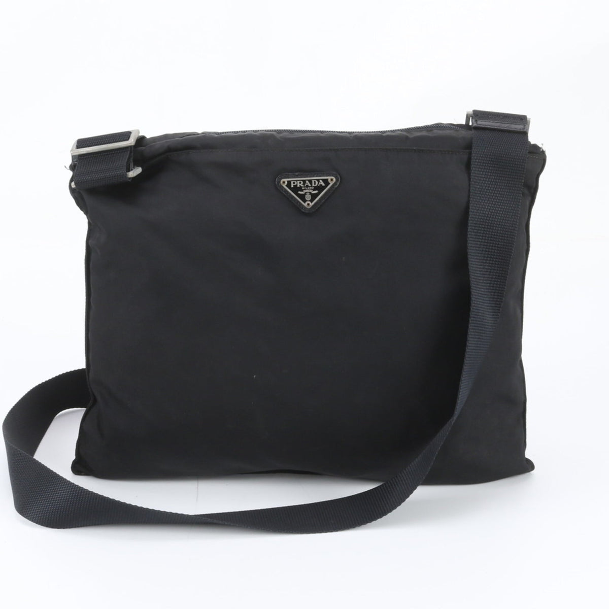 Prada Black Messenger Bag Shoulder Bag (Pre-Owned)