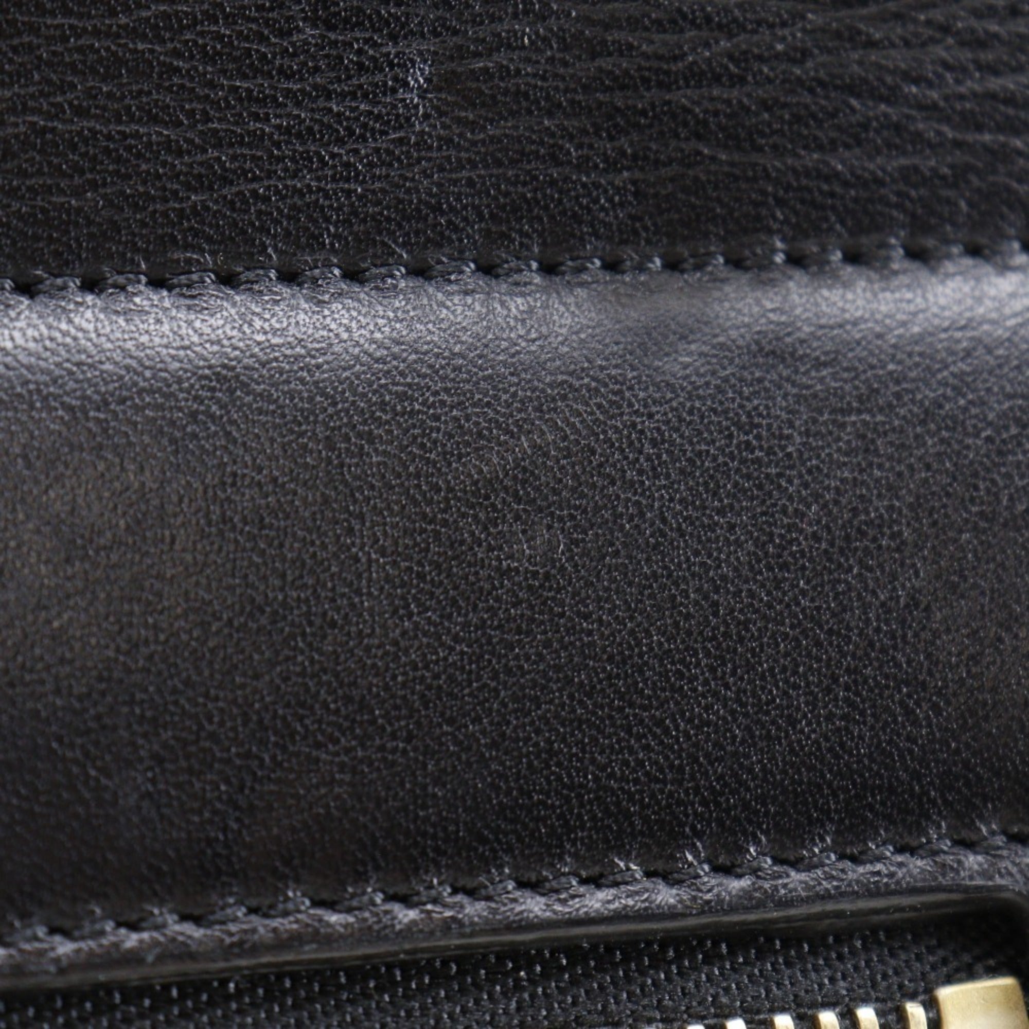 Celine Trapeze Black Gray Felt Leather Handbag (Pre-Owned)