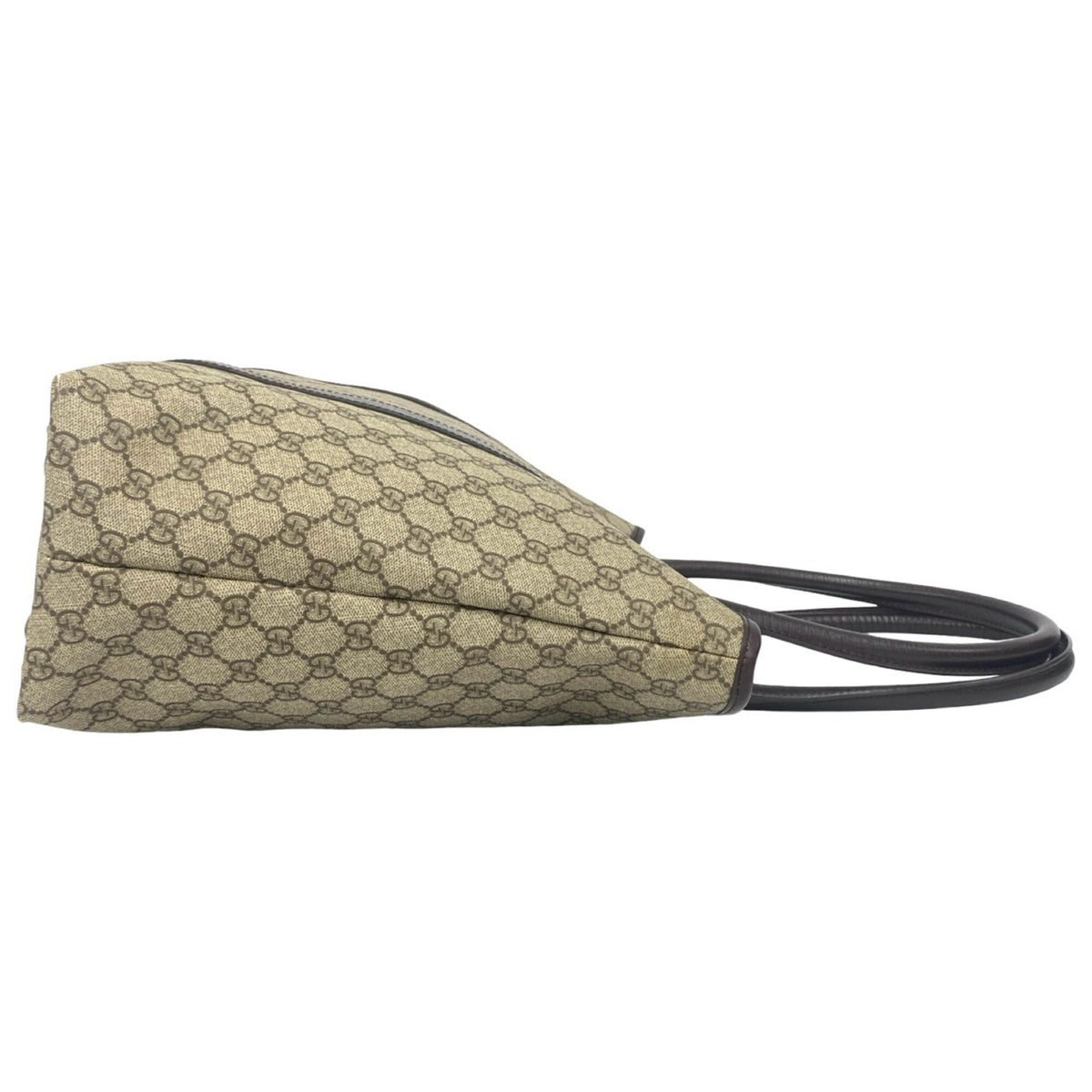 Gucci Brown Leather Elastane Shoulder Bag Tote Bag (Pre-Owned)