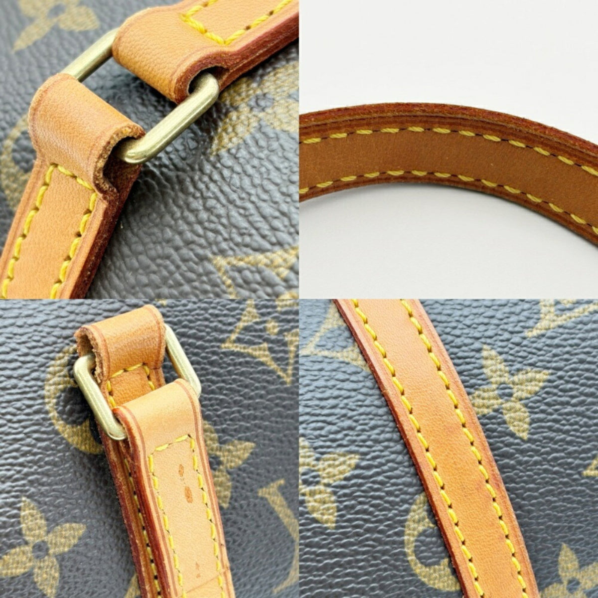 Louis Vuitton Monogram Brown Monogram Leather Boston Bag Tote Bag (Pre-Owned)