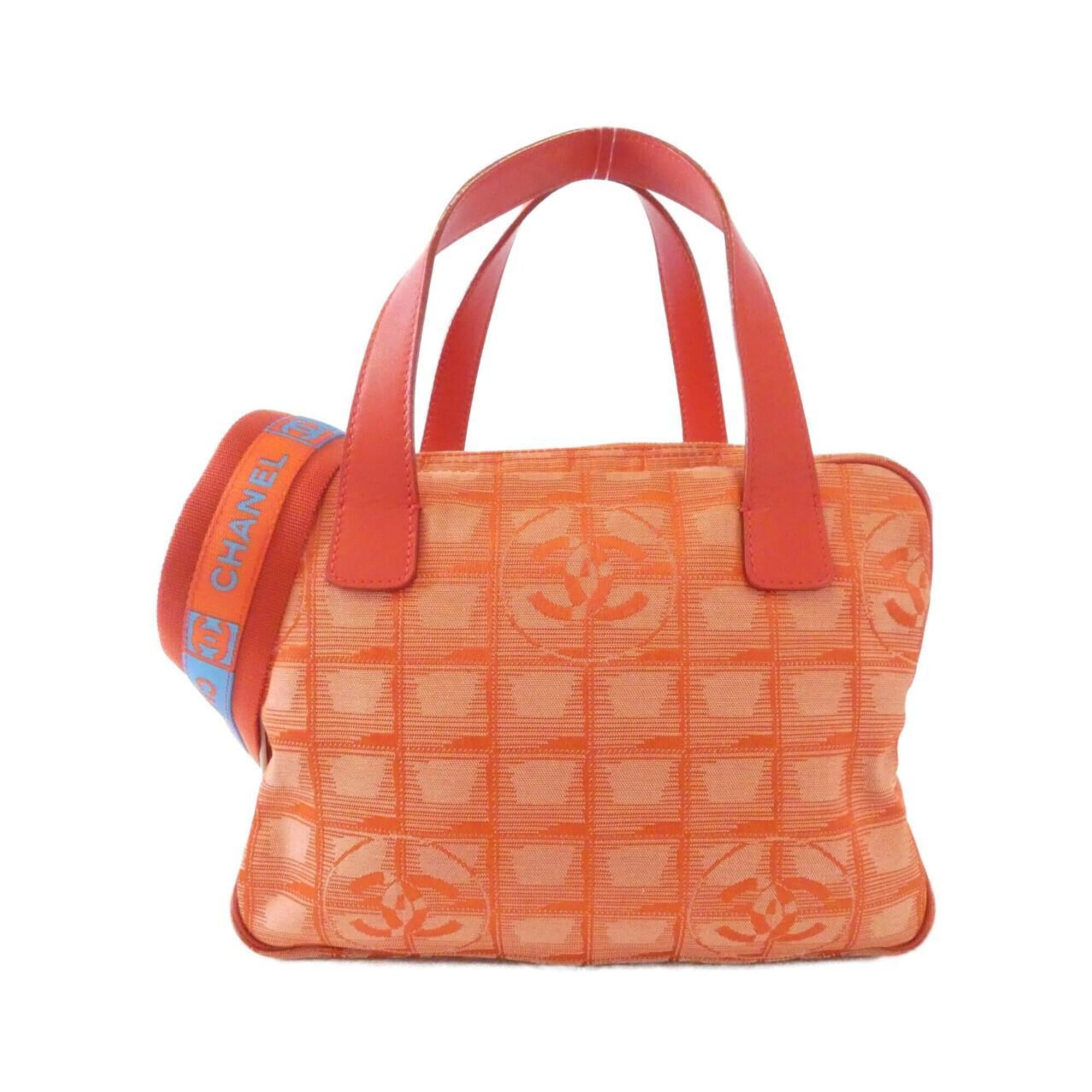 Chanel Red Color Nylon Handbag (Pre-Owned)