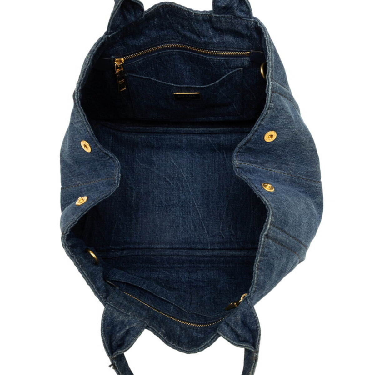 Prada Blue Canapa Handbag (Pre-Owned)