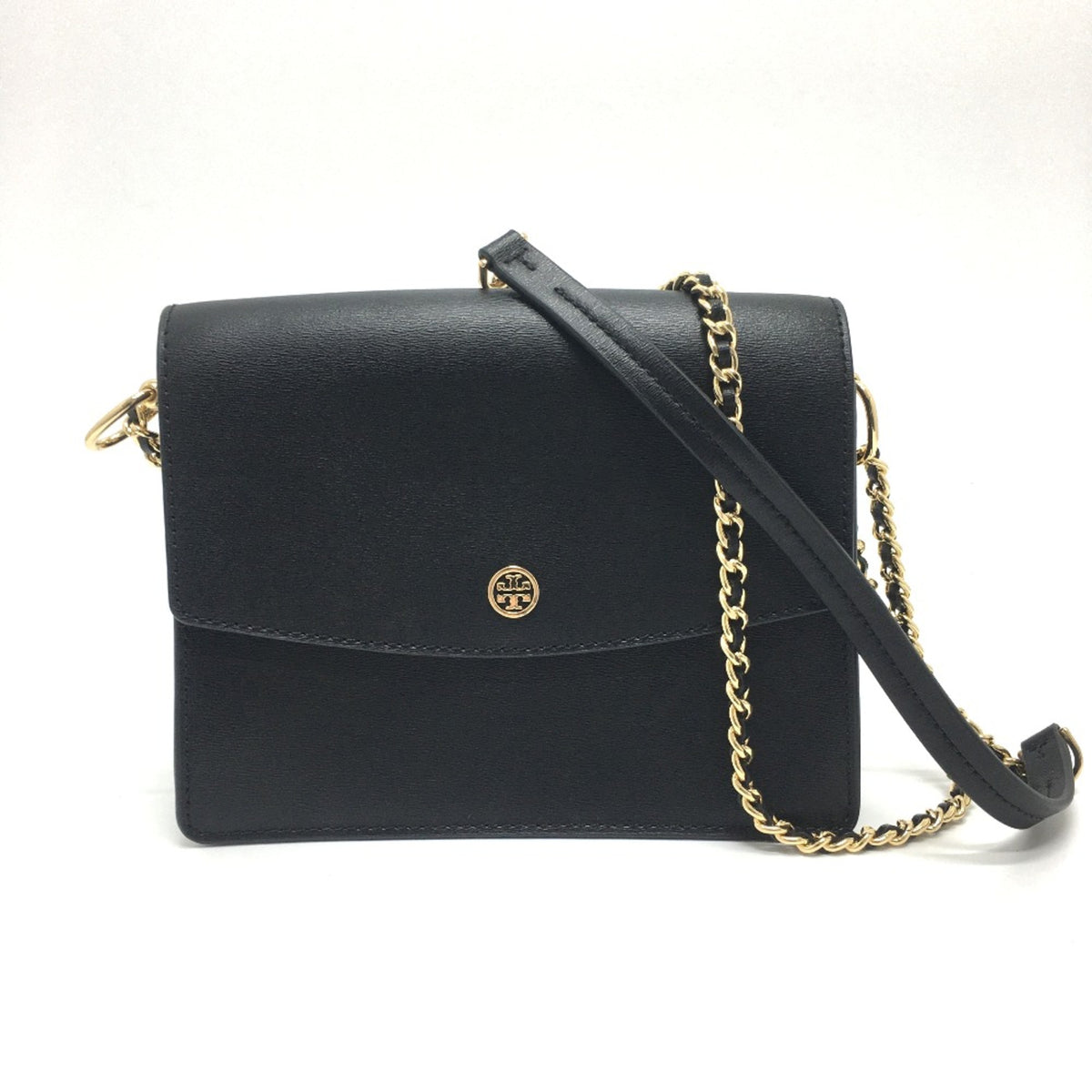 Tory Burch Black Leather Shoulder Bag (Pre-Owned)