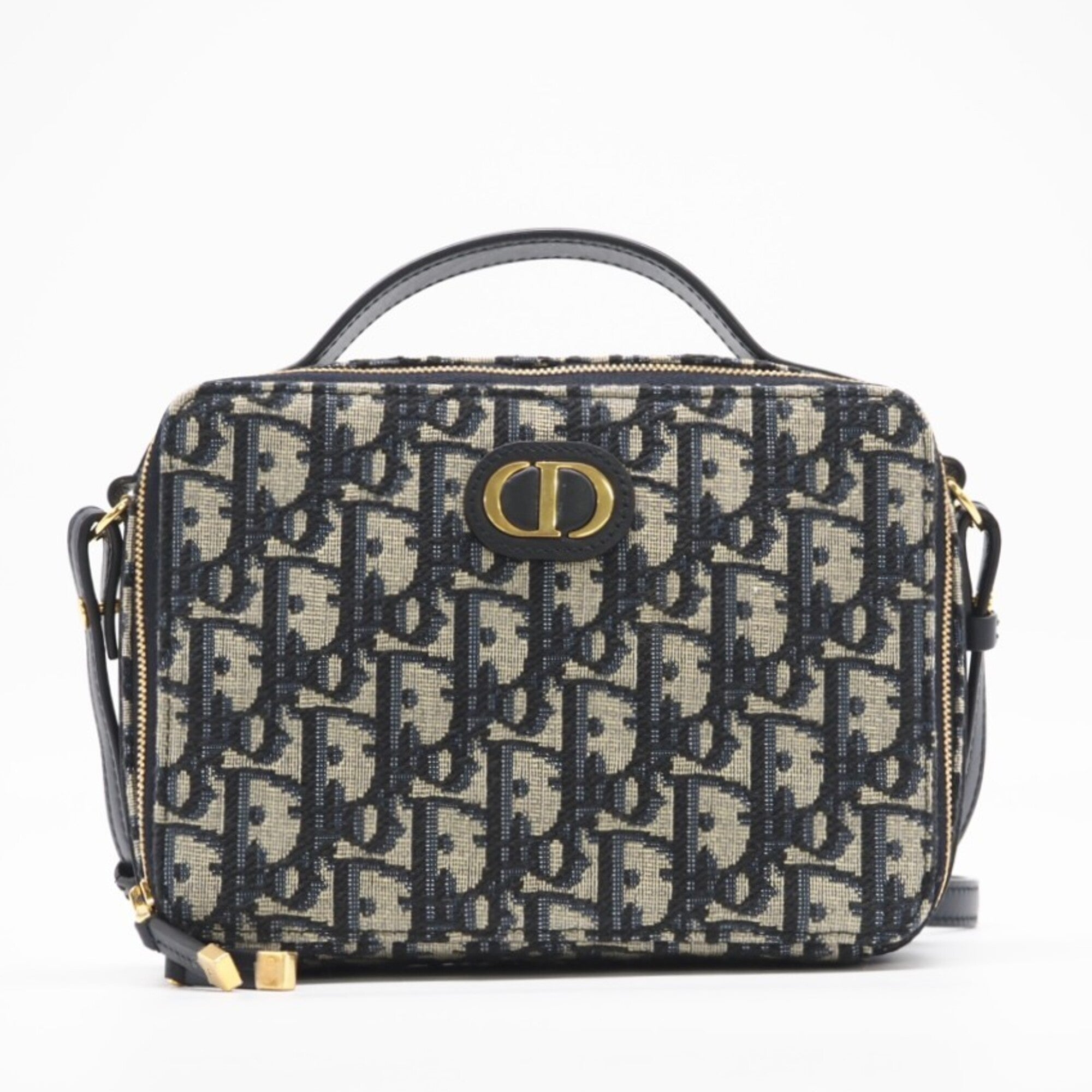 Christian Louboutin Navy Canvas Shoulder Bag (Pre-Owned)