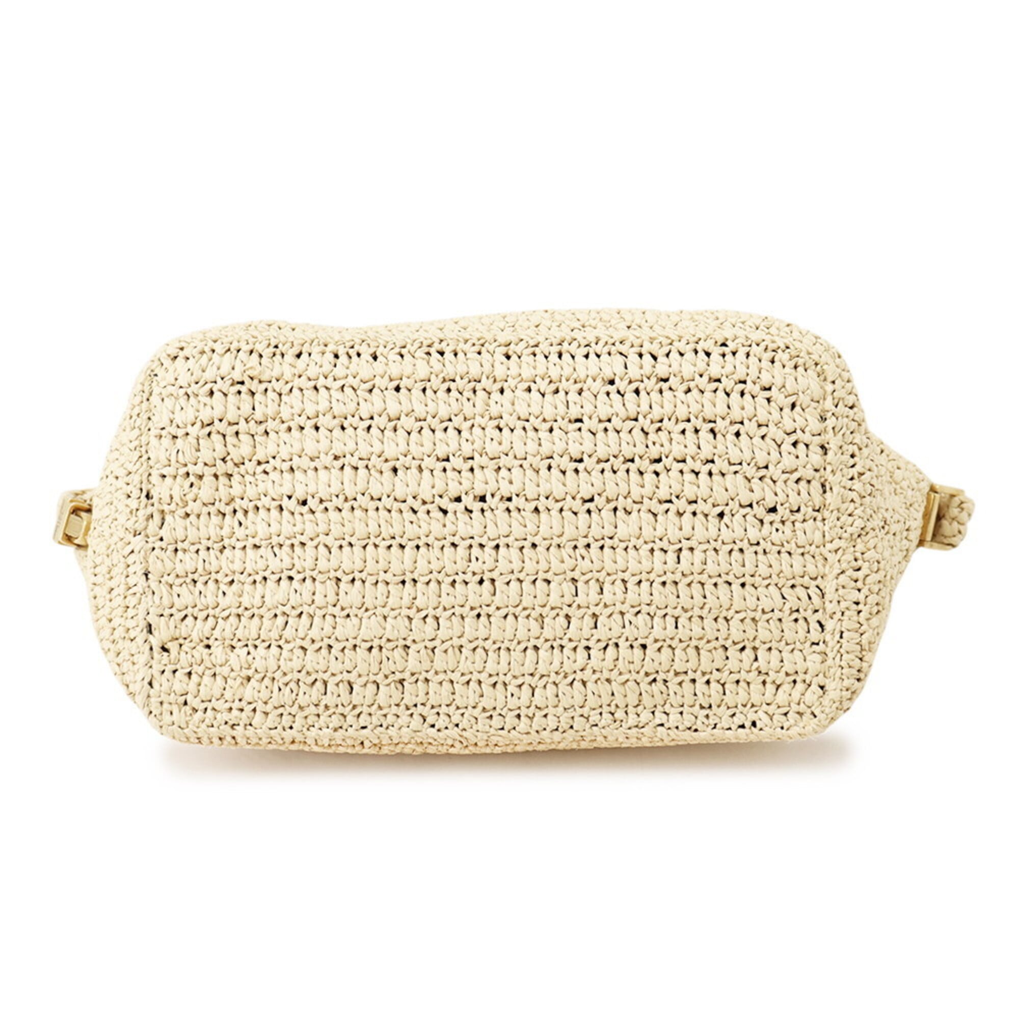 Yves Saint Laurent Beige Raffia Crossbody Bag Handbag Shoulder Bag (Pre-Owned)