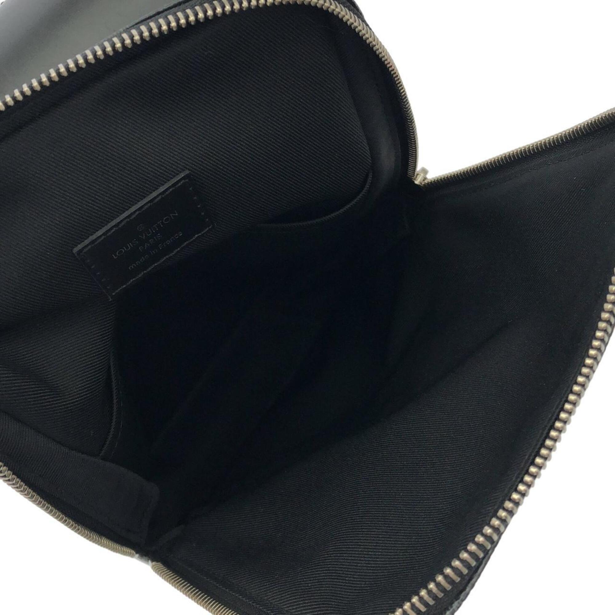 Louis Vuitton Dark Gray Graphite Coated Canvas Shoulder Bag (Pre-Owned)