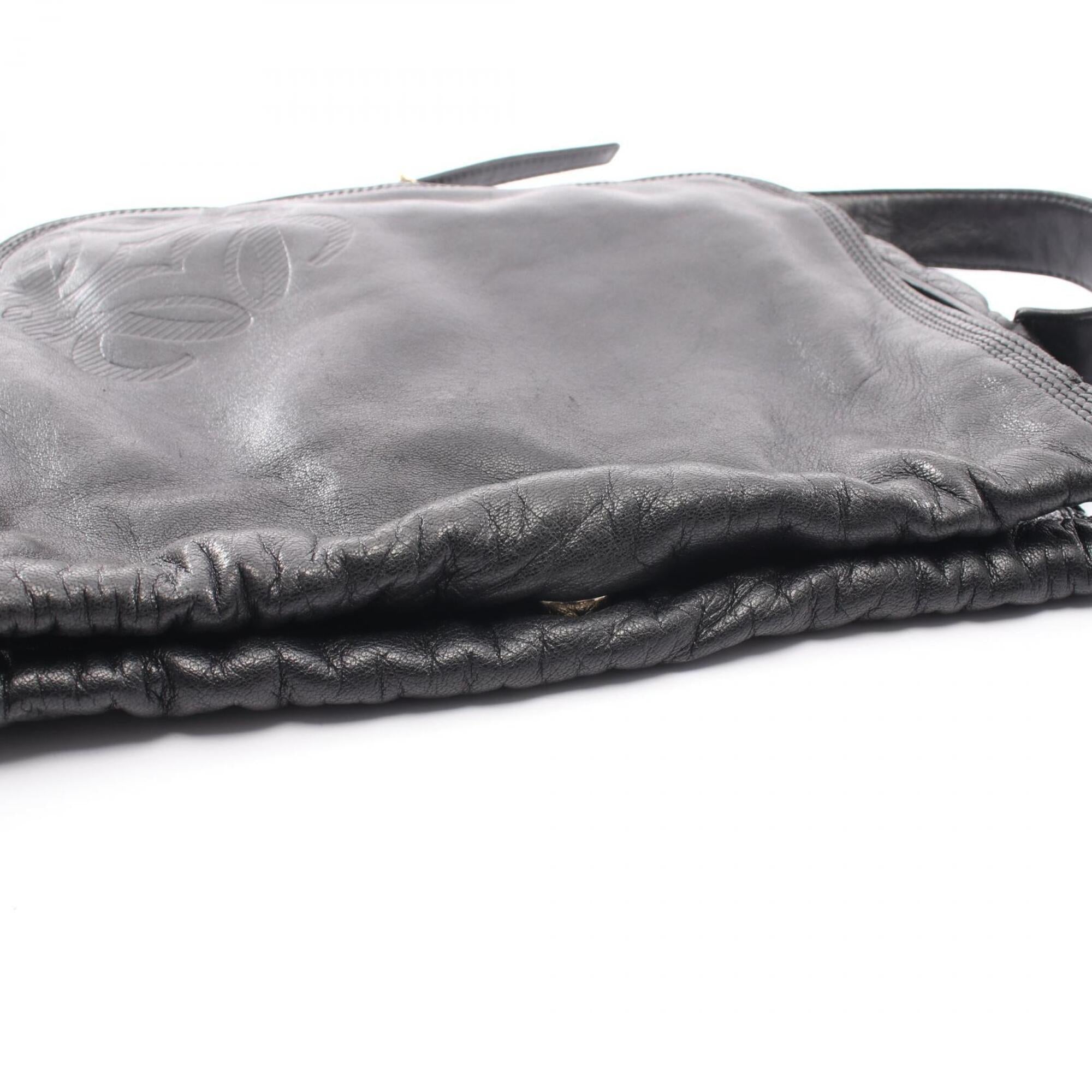 Loewe Black Leather Handbag Shoulder Bag (Pre-Owned)