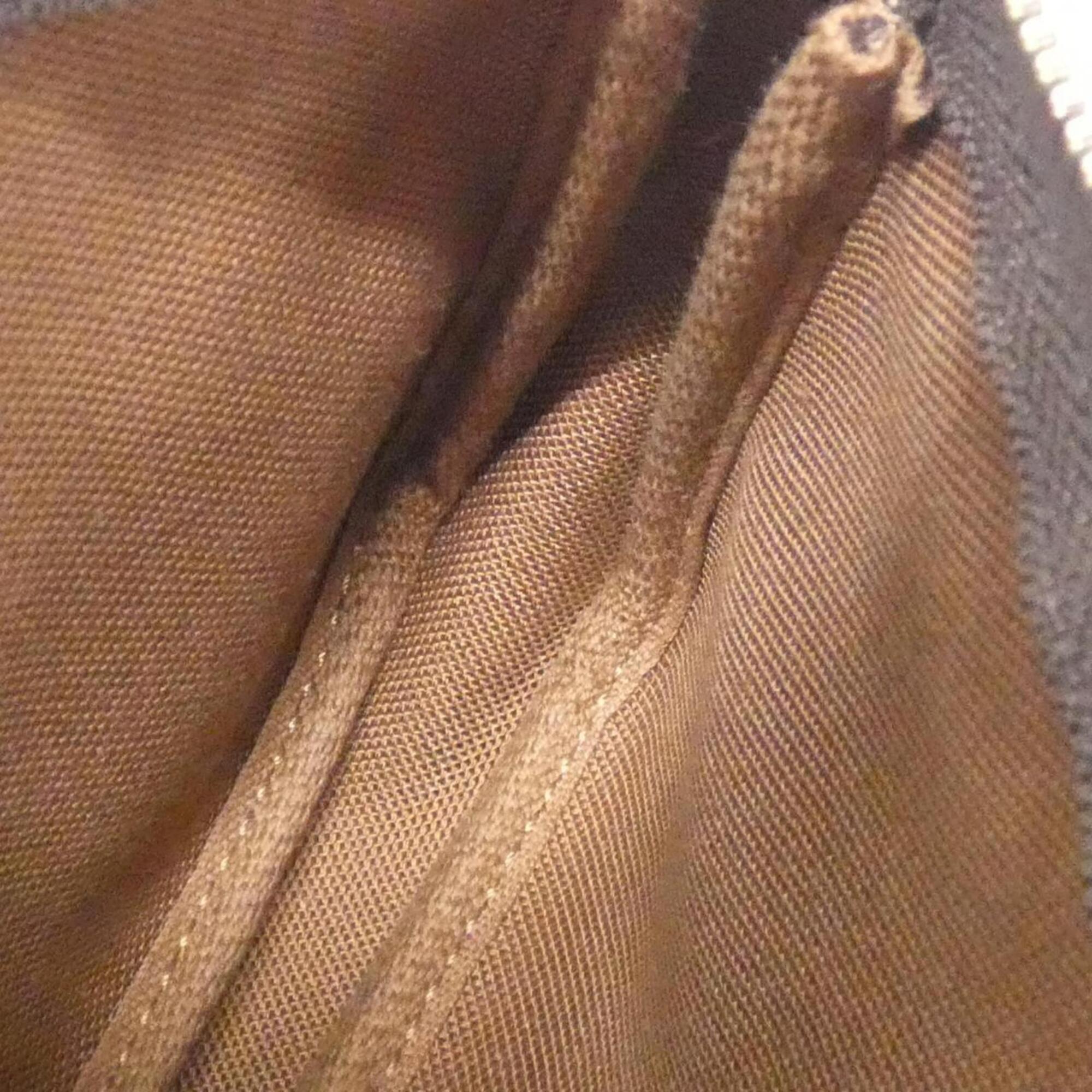 Louis Vuitton Marron Coated Canvas Pochette Pouch (Pre-Owned)