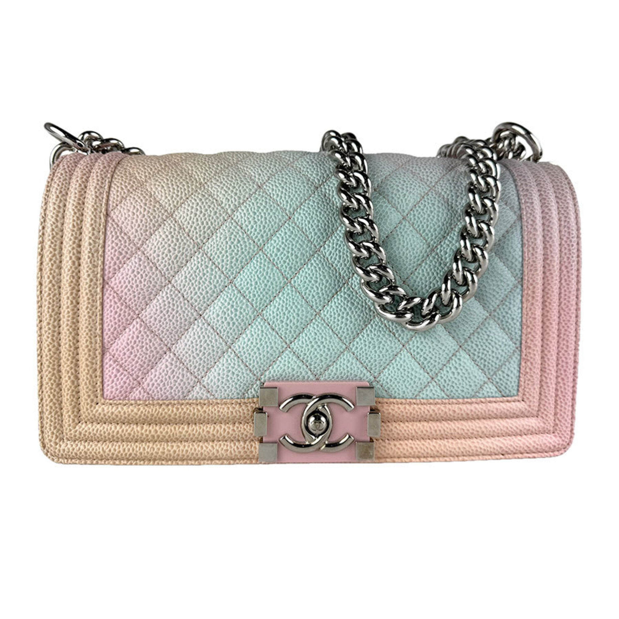 Chanel Multi-Color Grained Calfskin Shoulder Bag (Pre-Owned)