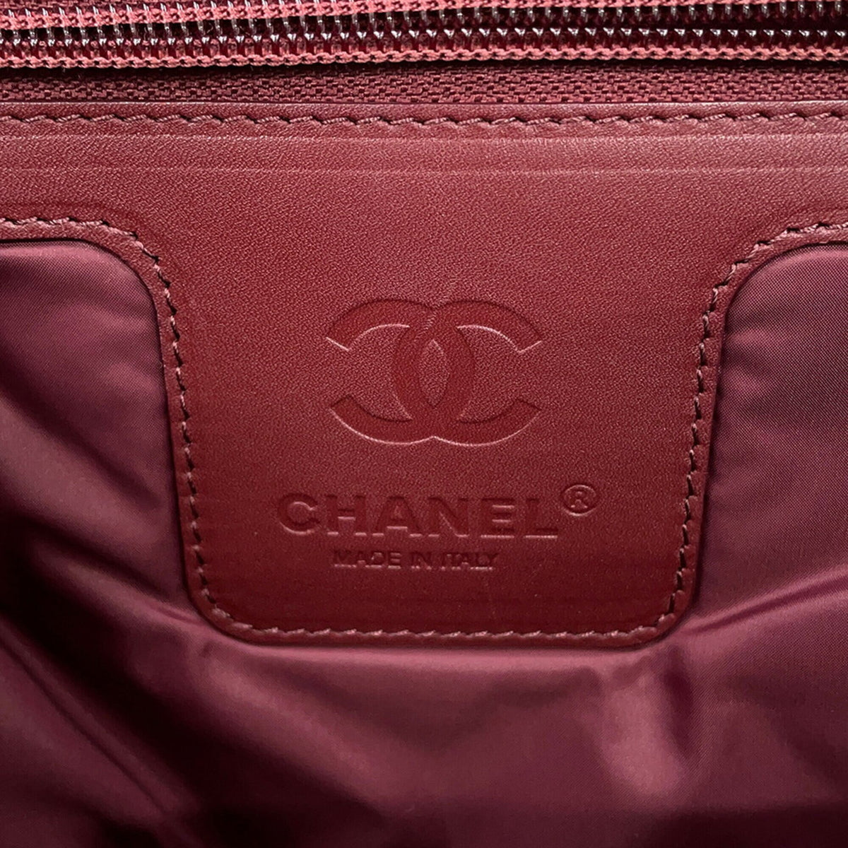 Chanel Black Nylon Leather Backpack Handbag (Pre-Owned)