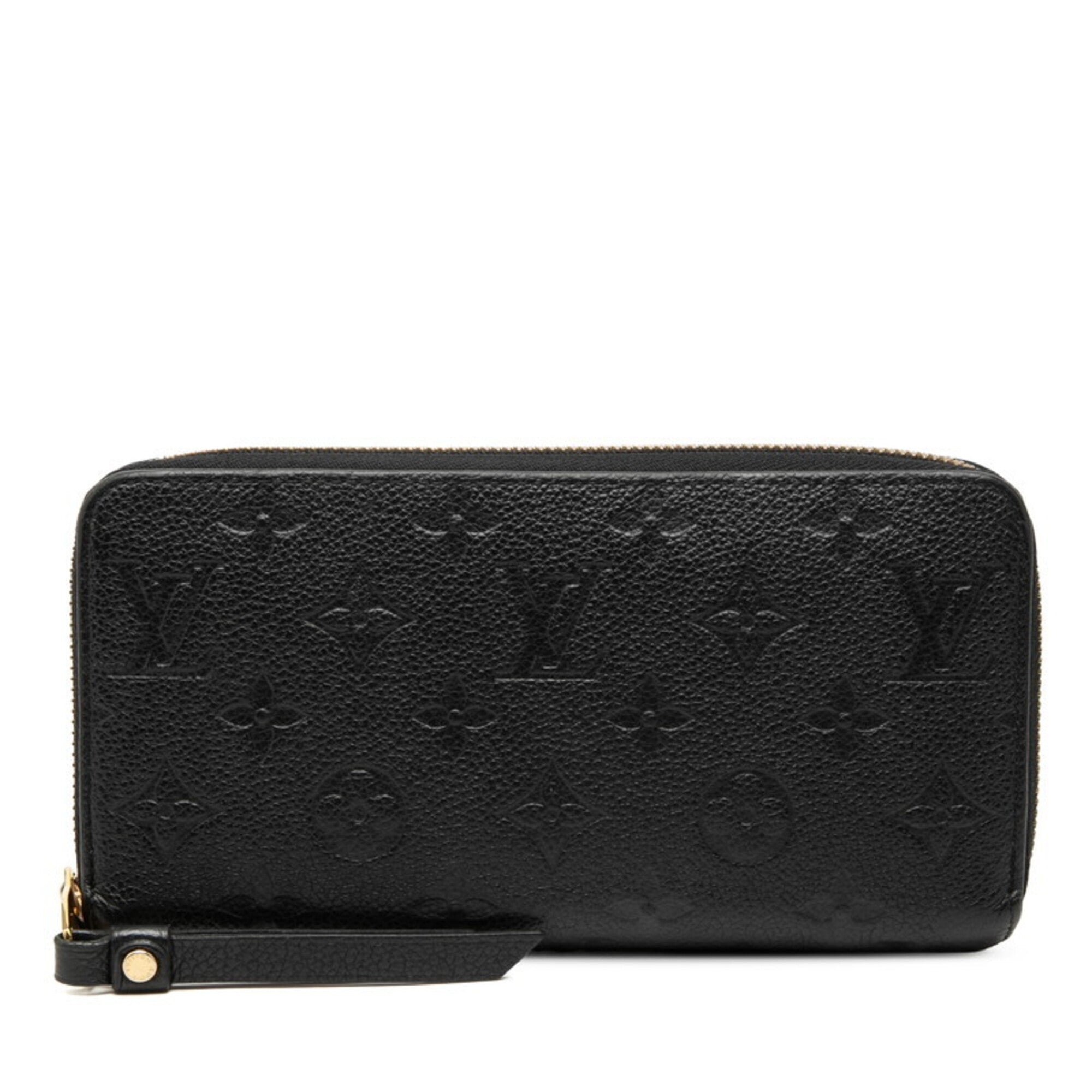 Louis Vuitton Monogram Empreinte Black Noir Leather Long Wallet (Bi-Fold) (Pre-Owned)