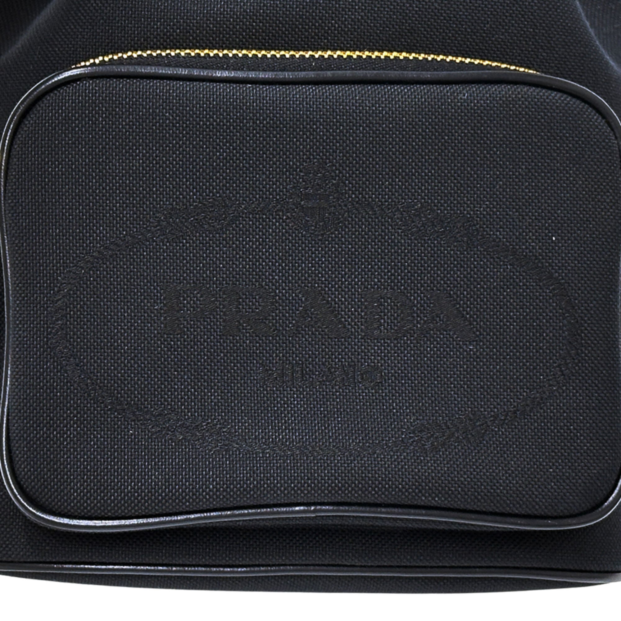 Prada Black Canvas Handbag Shoulder Bag (Pre-Owned)