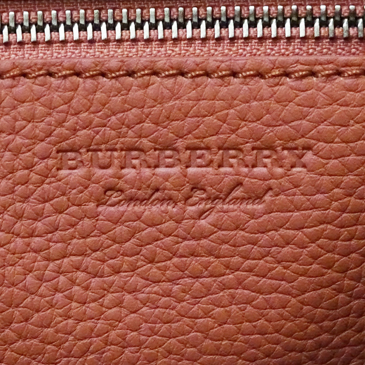 Burberry Orange Leather Handbag Tote Bag (Pre-Owned)