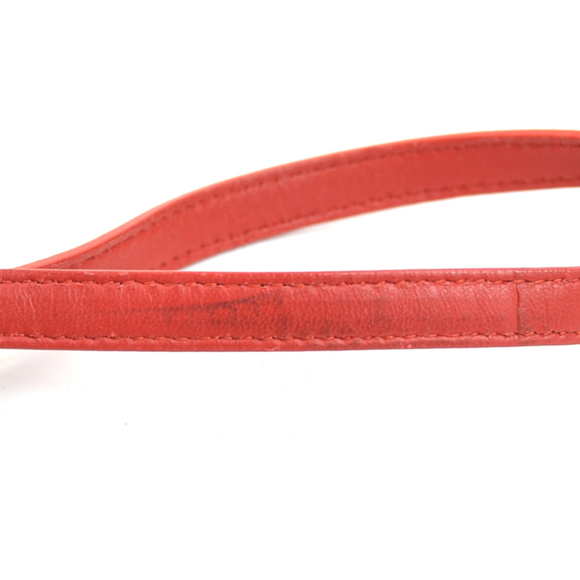 Bottega Veneta Red Color Leather Shoulder Bag (Pre-Owned)