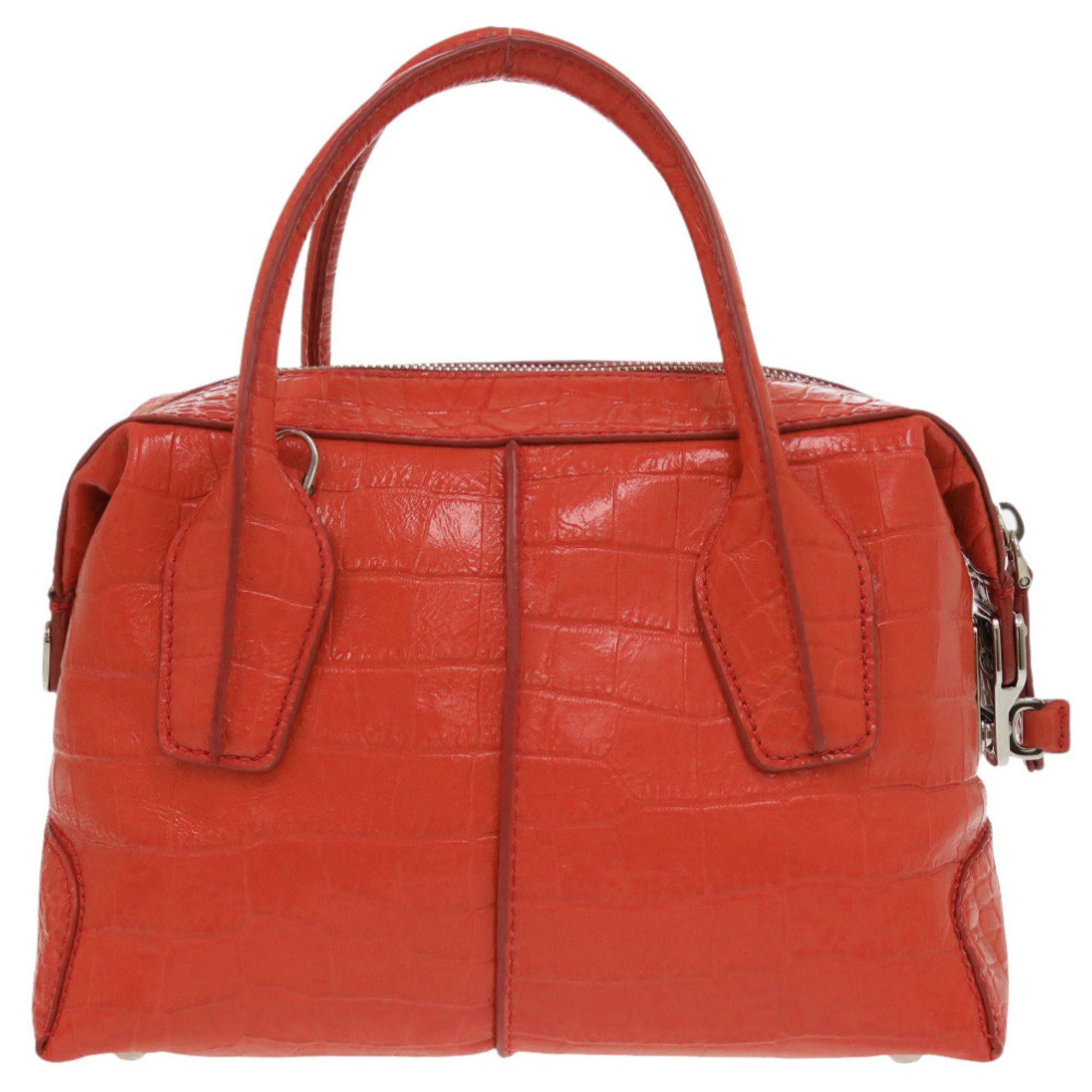 Tod's Red Color Leather Handbag (Pre-Owned)