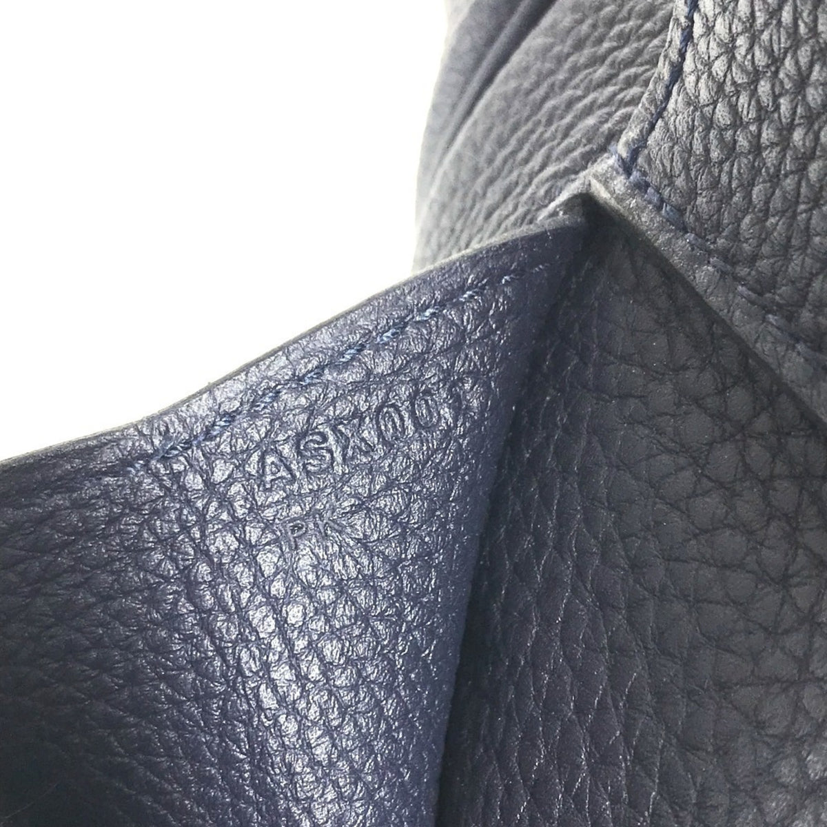 Hermes Navy Togo Leather Boston Bag Handbag Shoulder Bag (Pre-Owned)