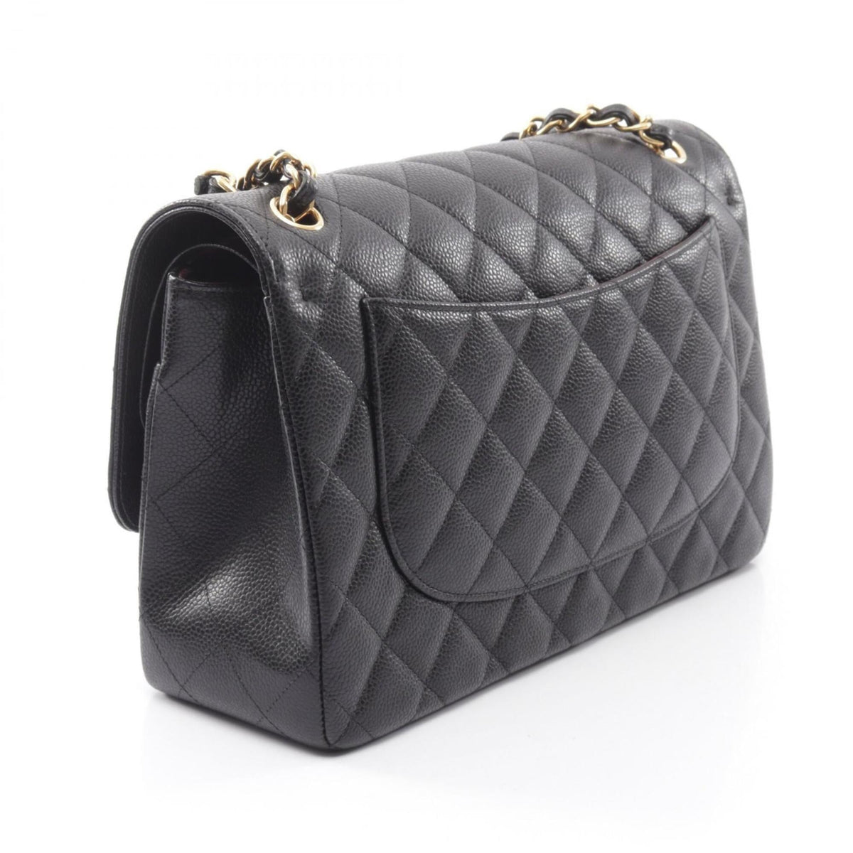 Chanel Black Grained Calfskin Handbag Shoulder Bag (Pre-Owned)