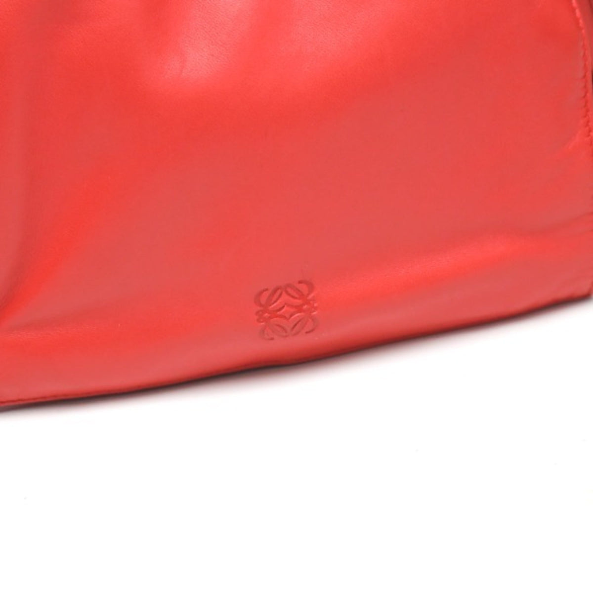 Loewe Red Color Leather Shoulder Bag (Pre-Owned)