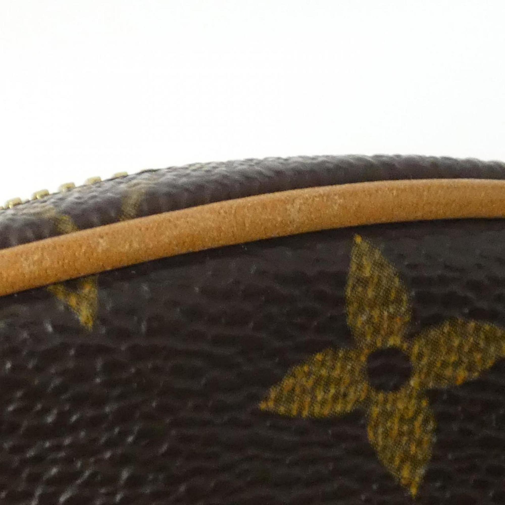 Louis Vuitton Monogram Marron Coated Canvas Pochette Shoulder Bag (Pre-Owned)