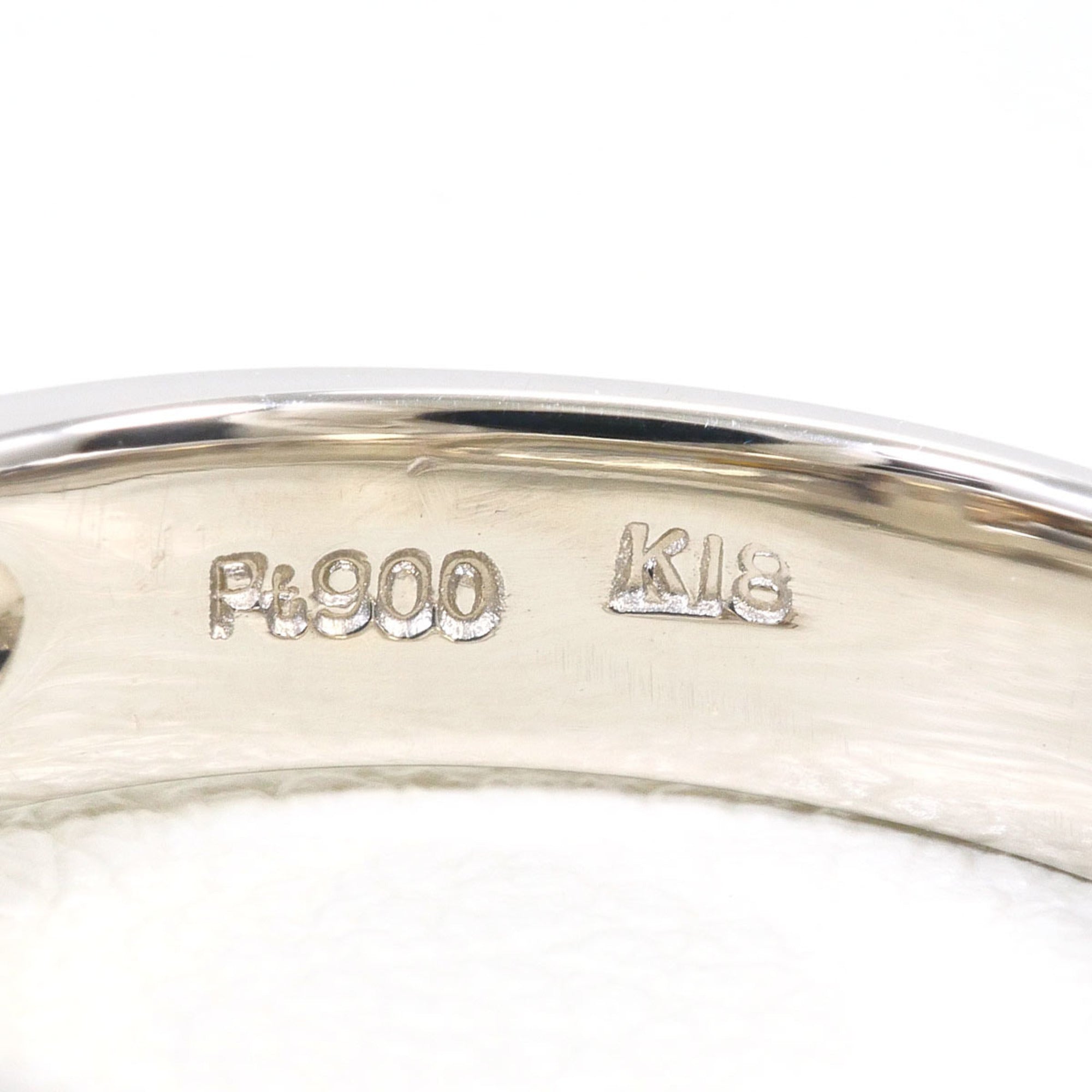 Unbranded Brown Platinum Yellow Gold Yellow Gold (18K) Platinum 900 Band Ring (Pre-Owned)