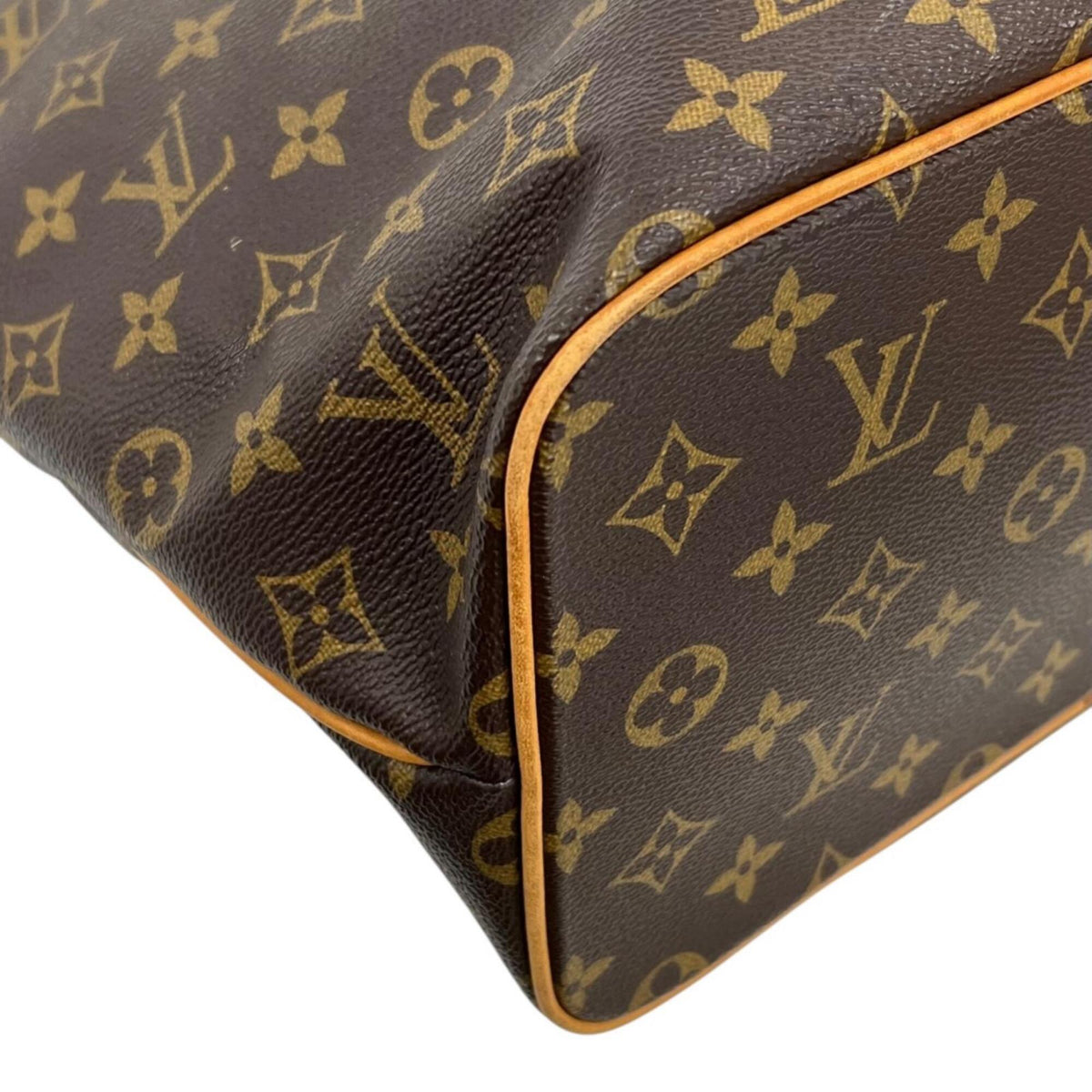 Louis Vuitton Brown Monogram Leather Handbag Shoulder Bag (Pre-Owned)