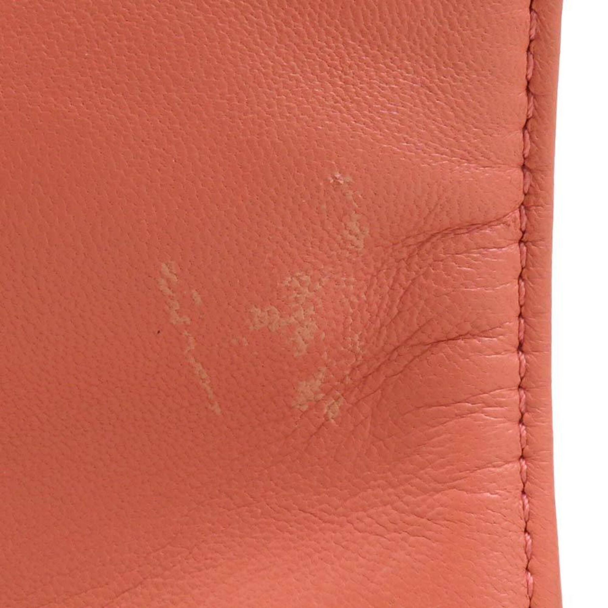Loewe Salmon Pink Leather Handbag Tote Bag (Pre-Owned)