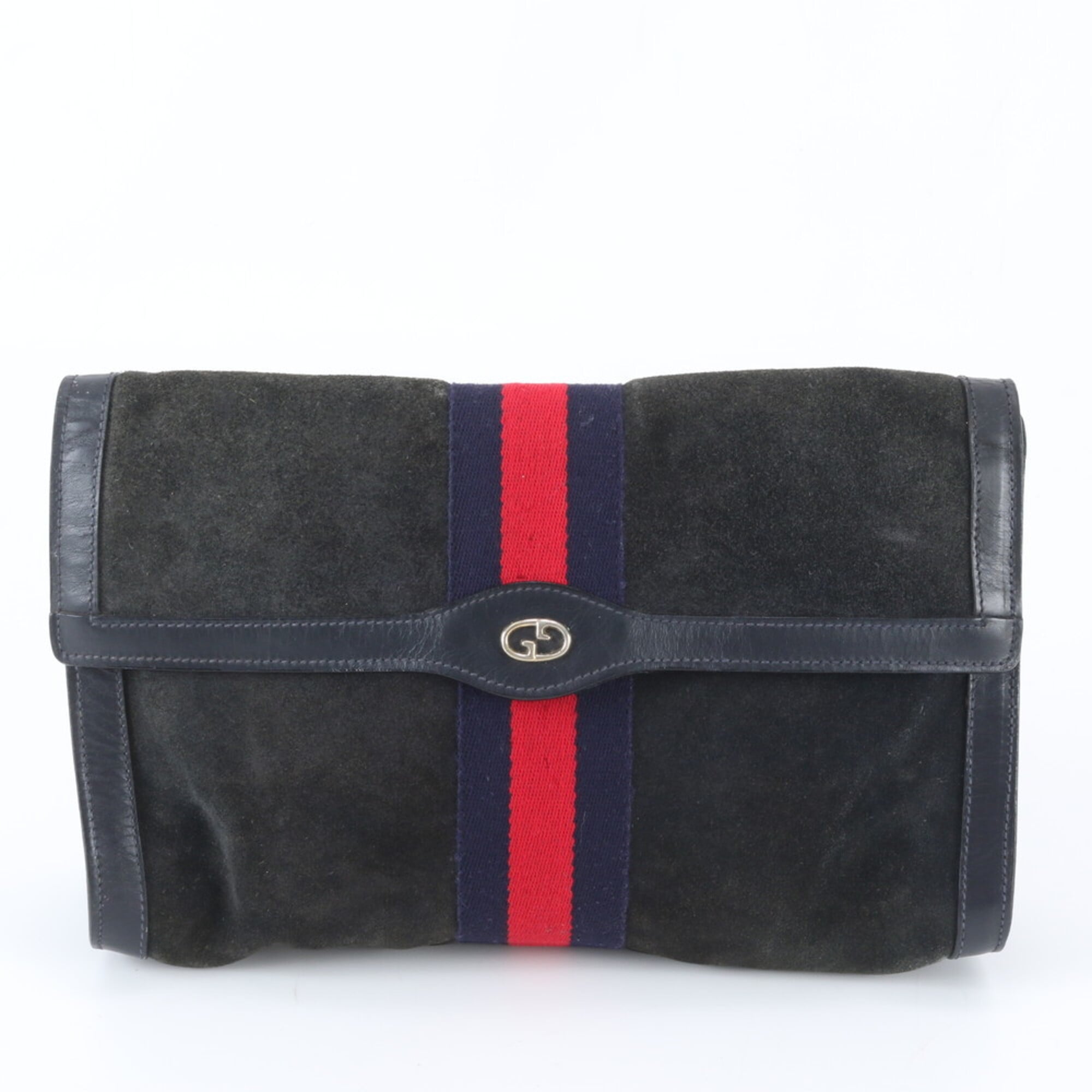Gucci Black Leather Clutch Bag Pouch (Pre-Owned)