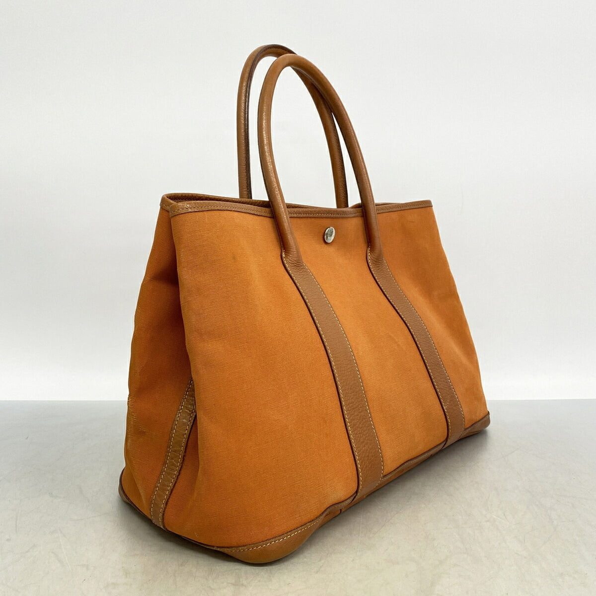 Hermes Orange Toile Officier Tote Bag (Pre-Owned)