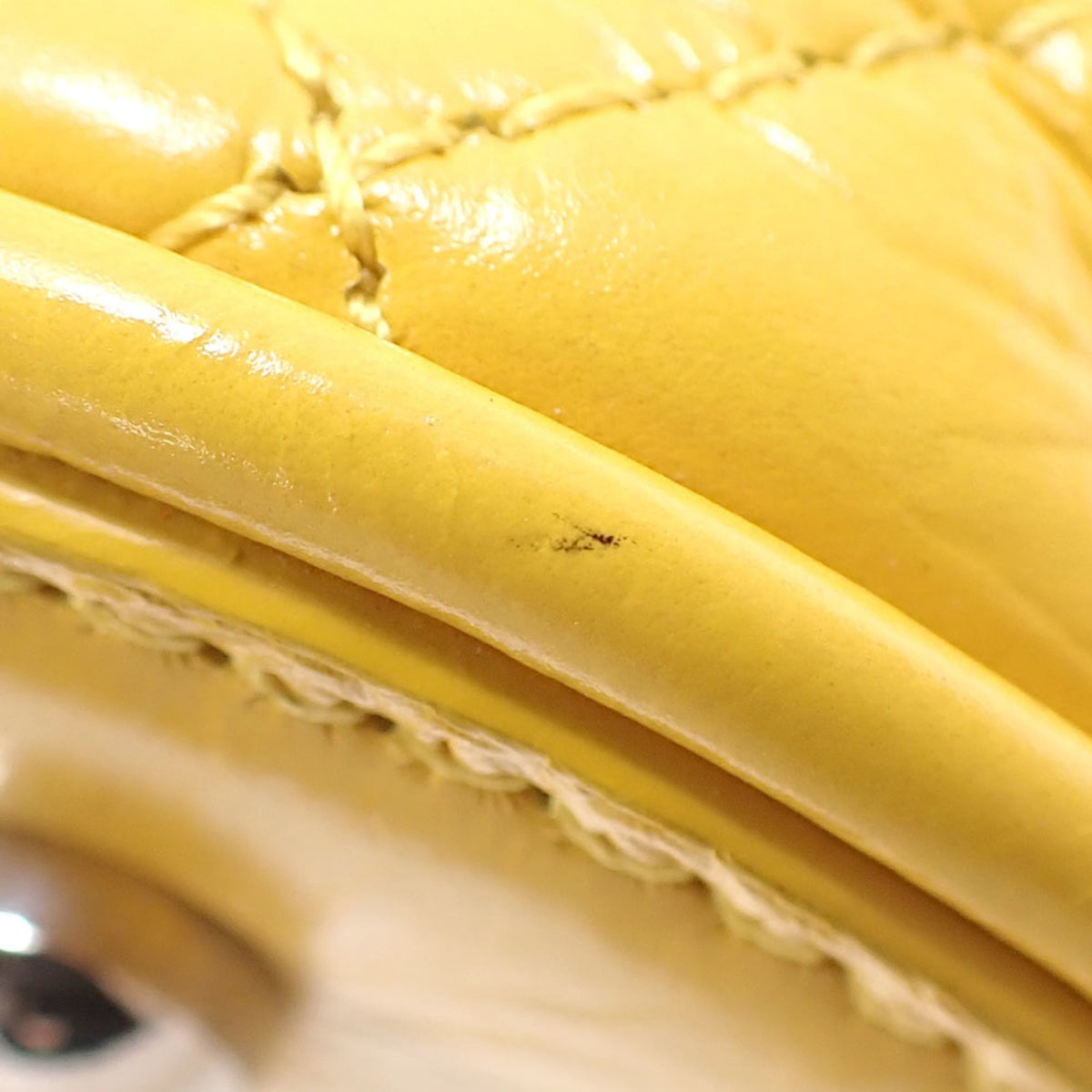 Chanel Yellow Leather Vinyl Backpack (Pre-Owned)