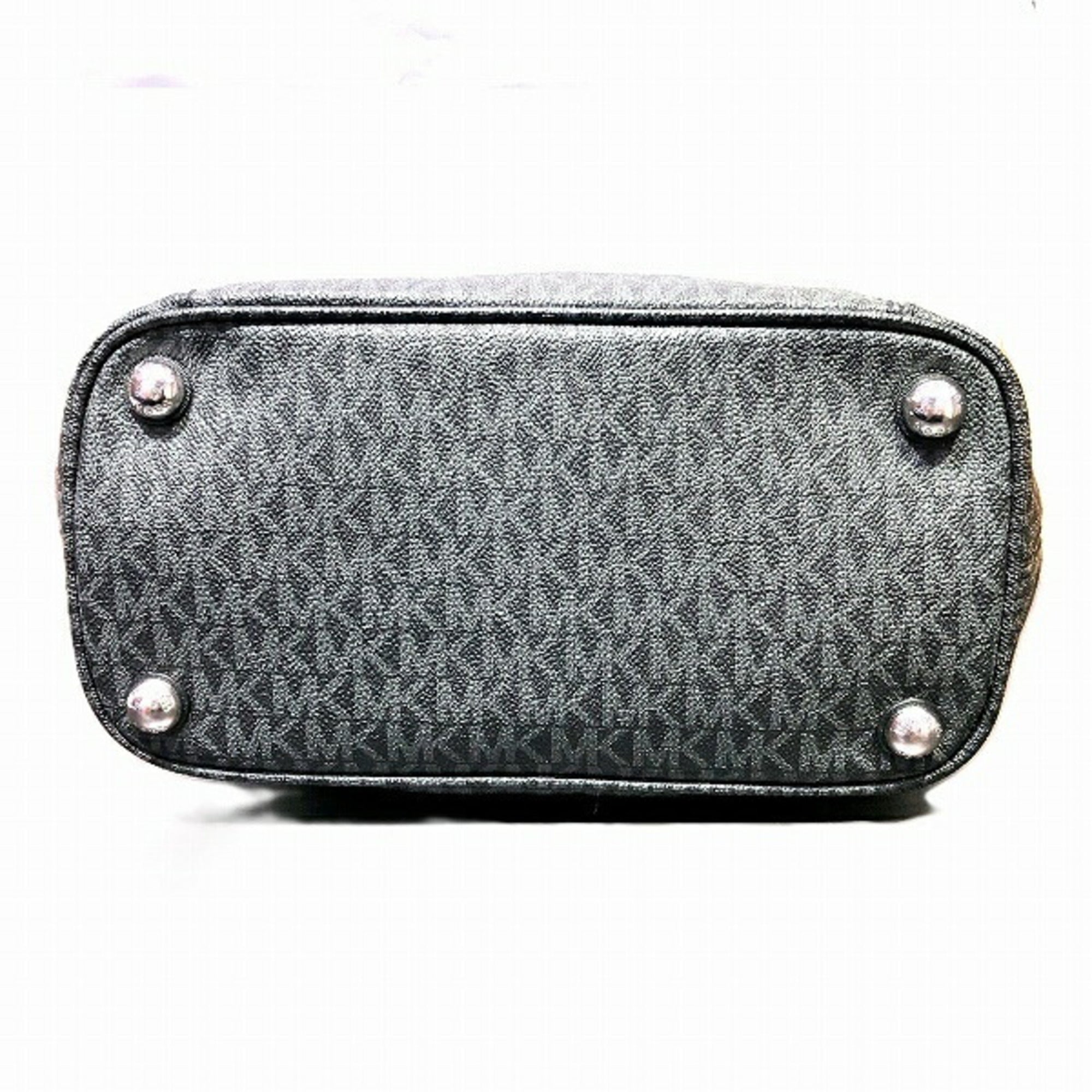 Michael Kors Black Pvc Handbag Tote Bag (Pre-Owned)