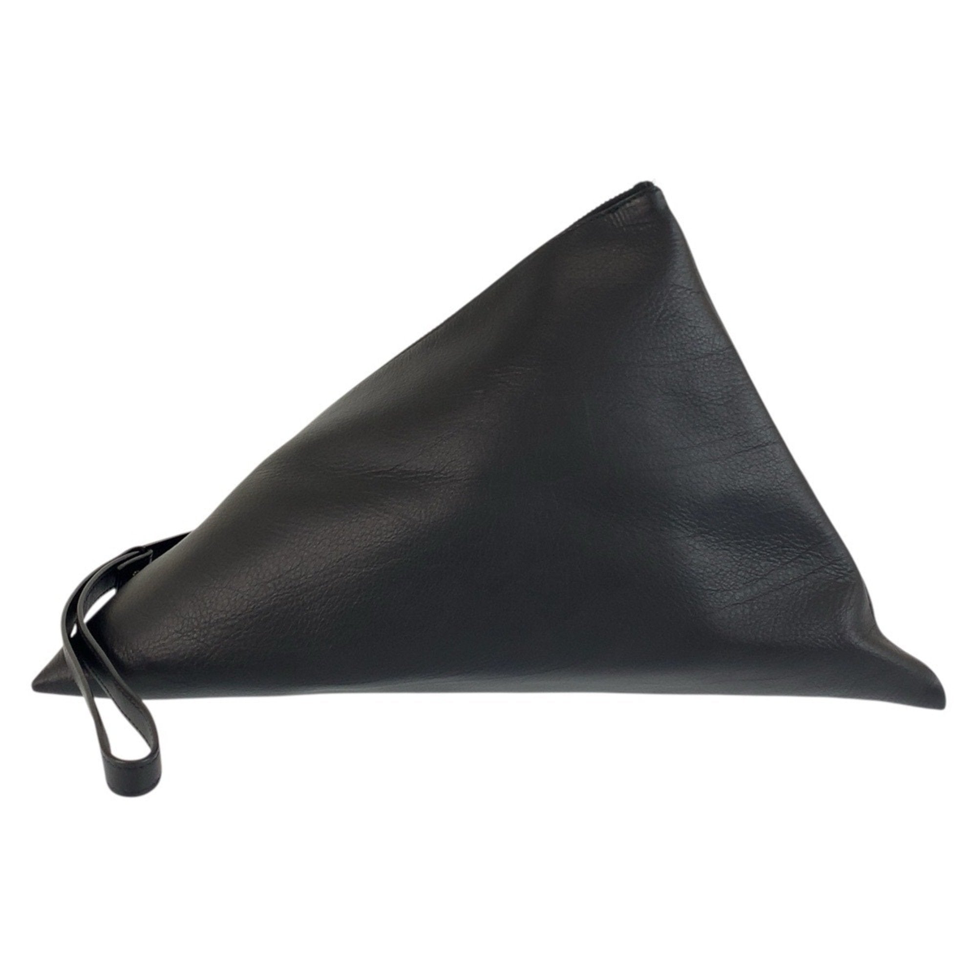 Bottega Veneta Black Leather Clutch Bag (Pre-Owned)