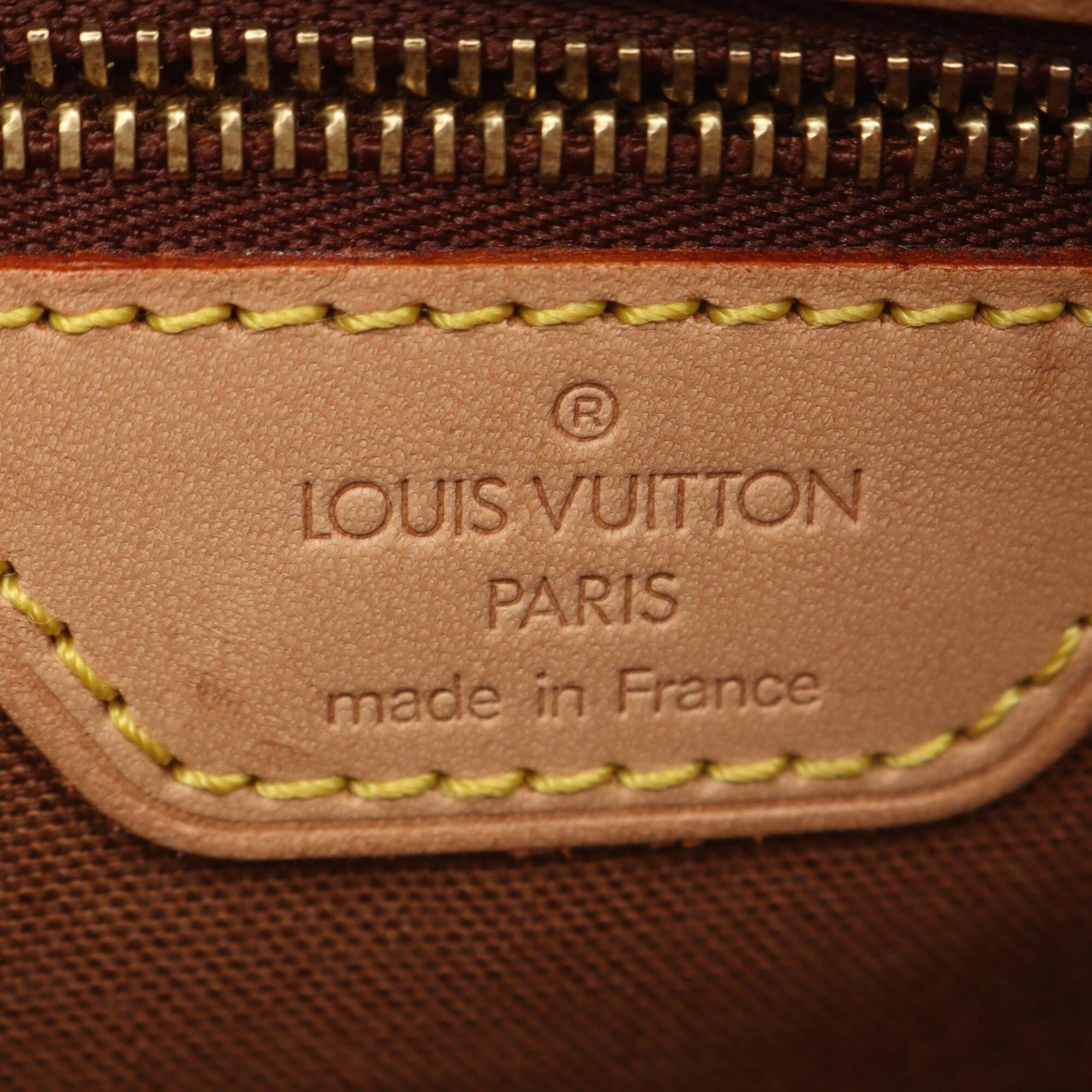 Louis Vuitton Brown Monogram Coated Canvas Leather Handbag Shoulder Bag (Pre-Owned)
