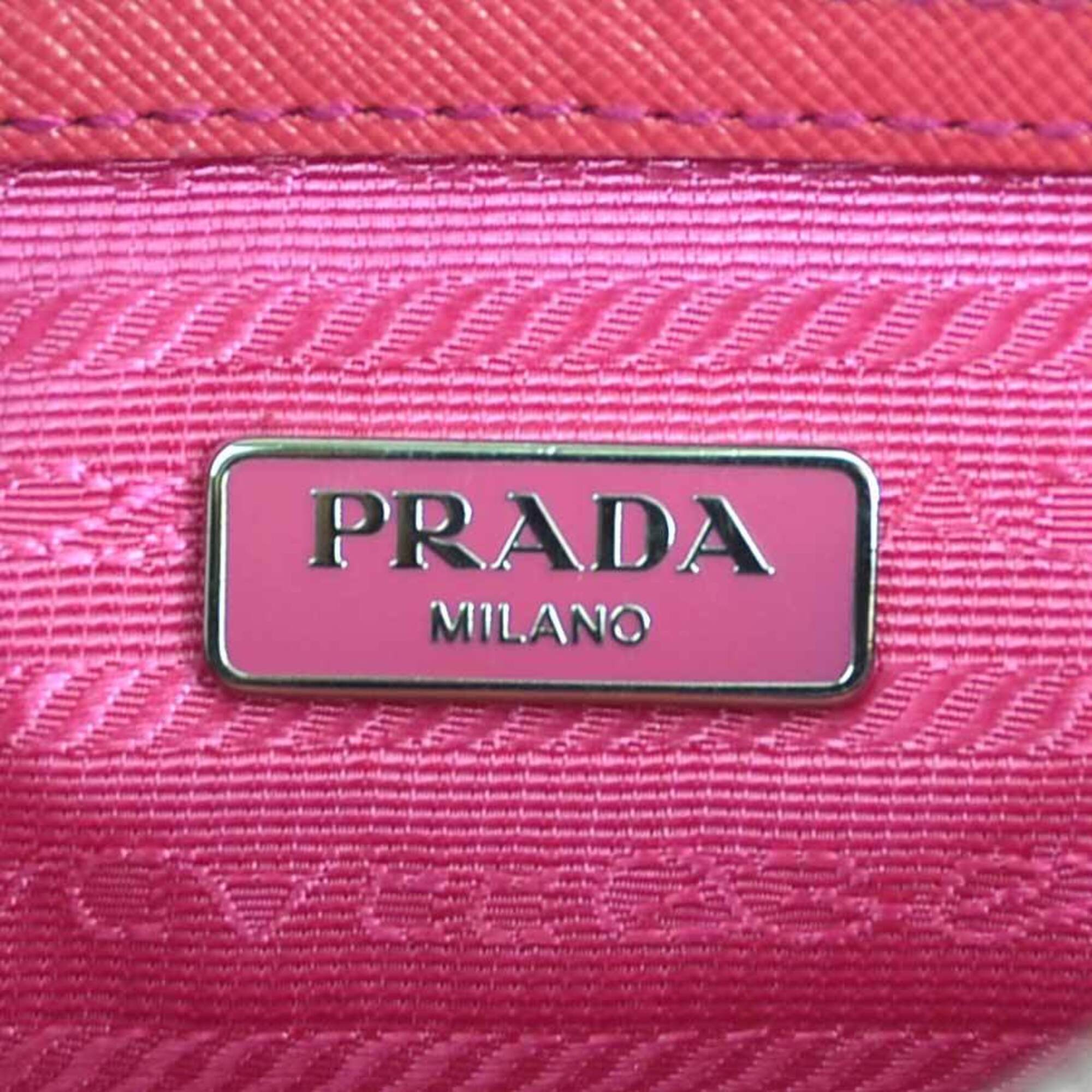 Prada Pink Nylon Handbag Shoulder Bag (Pre-Owned)