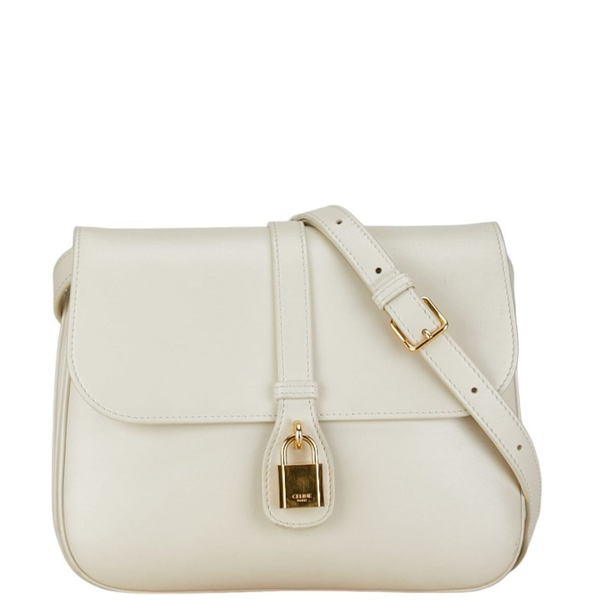 Celine White Leather Shoulder Bag (Pre-Owned)