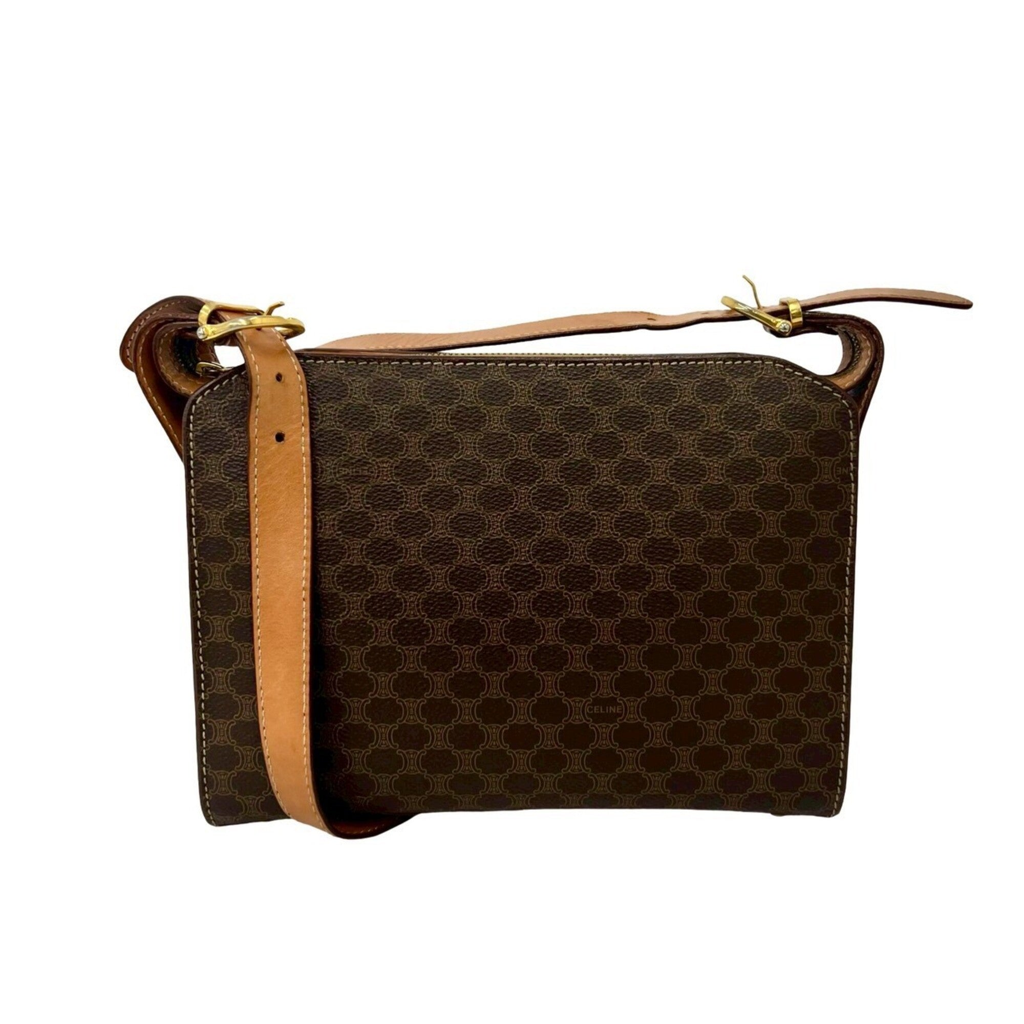 Celine Brown Pvc Leather Shoulder Bag (Pre-Owned)