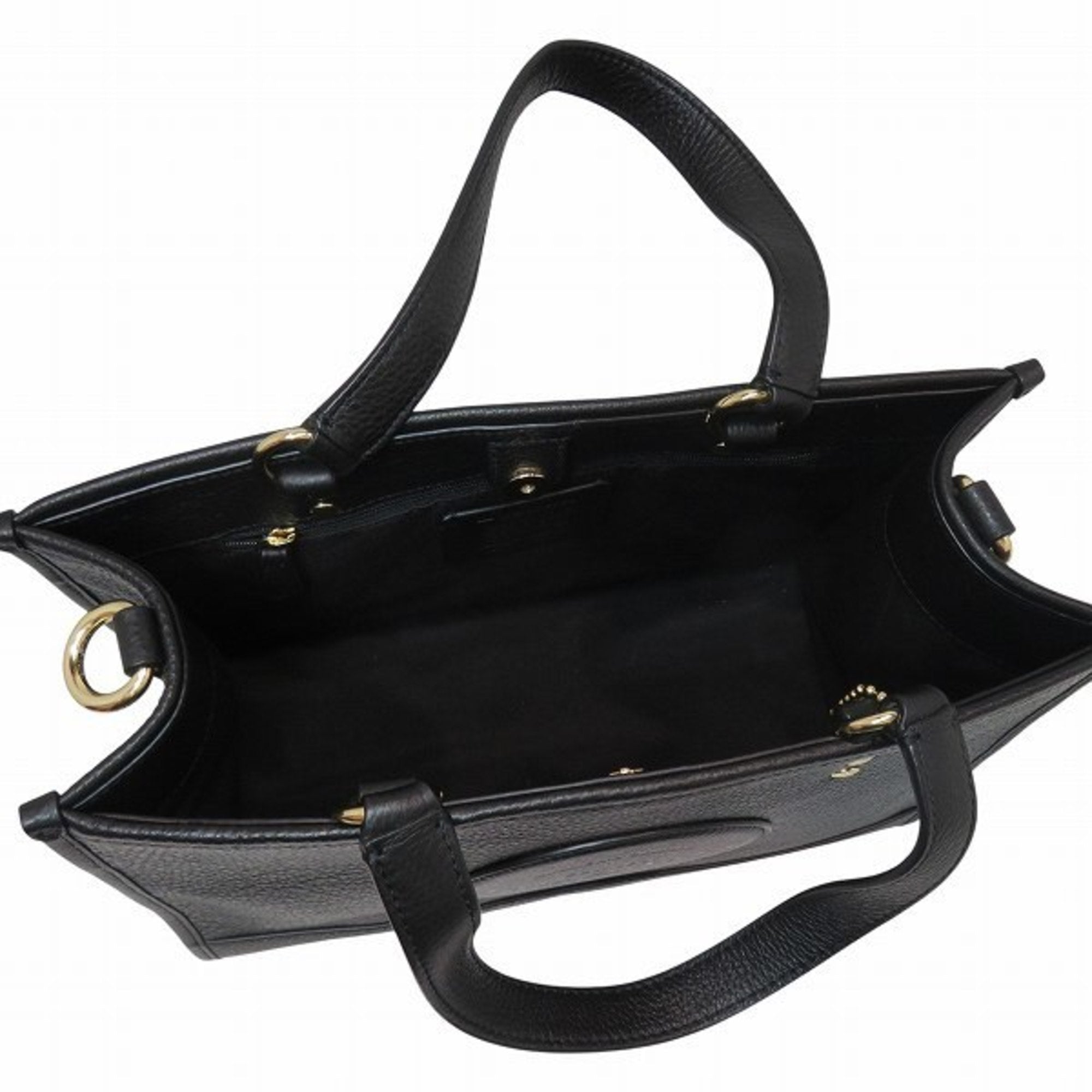 Coach Black Leather Handbag Shoulder Bag (Pre-Owned)