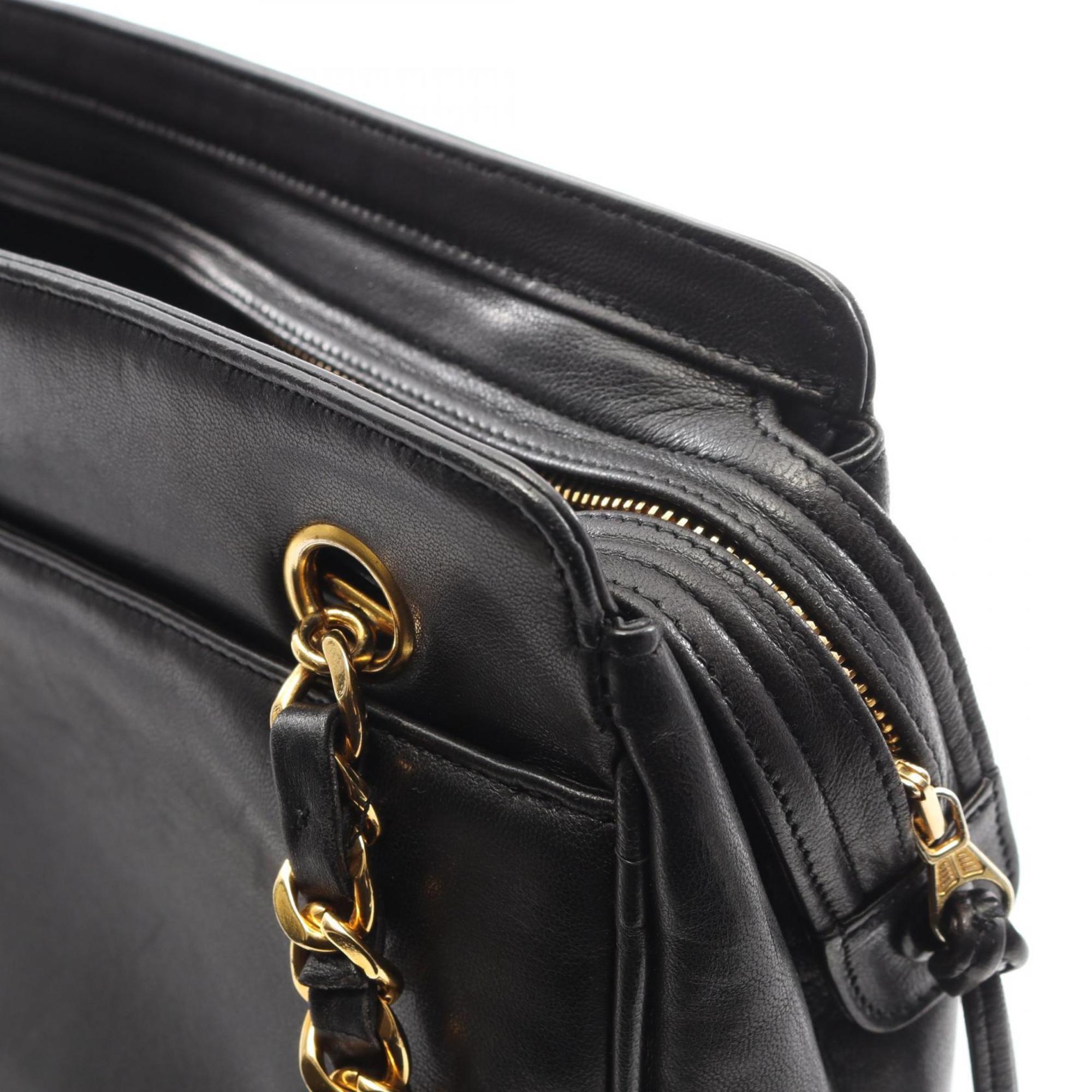 Chanel Black Leather Tote Bag (Pre-Owned)