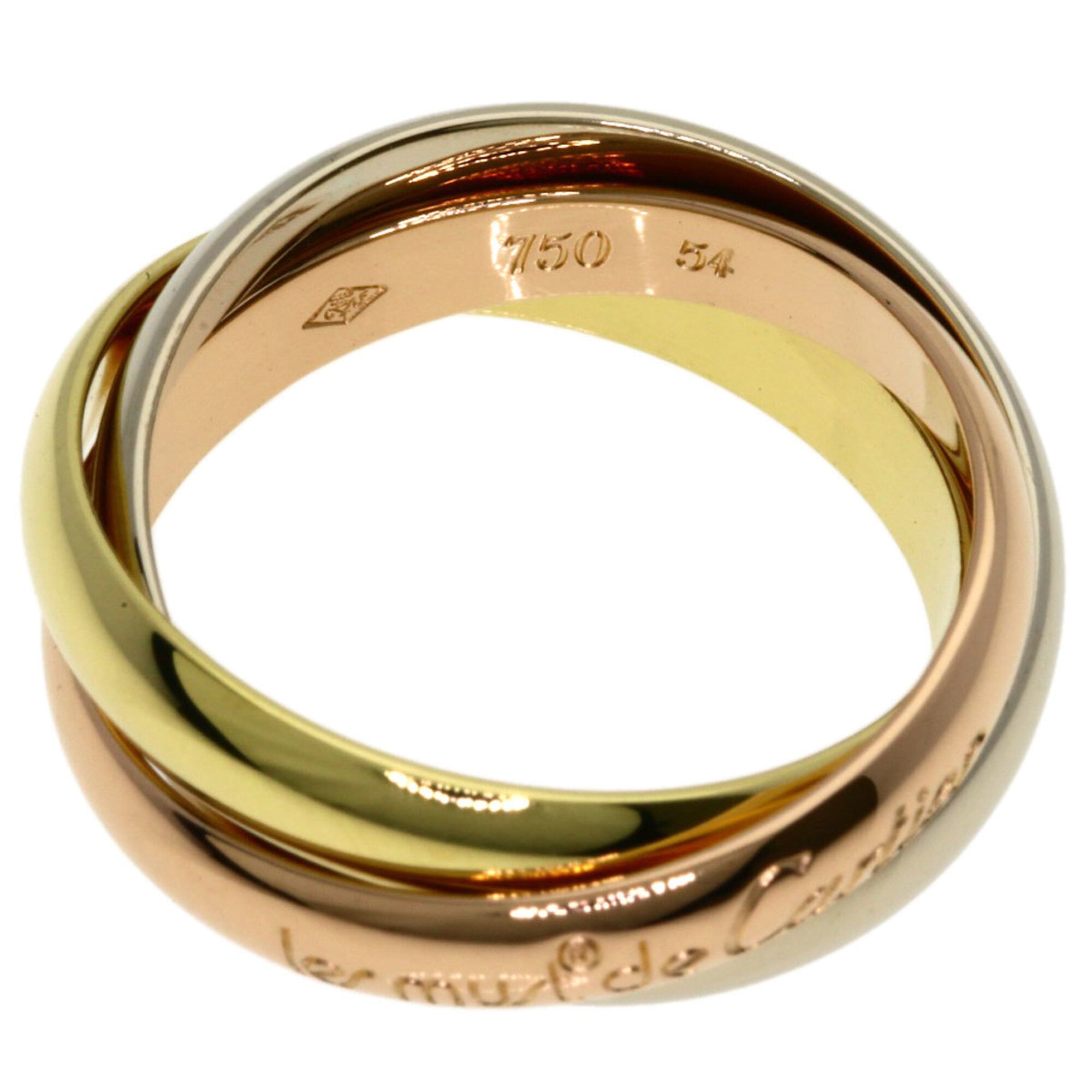 Cartier Trinity Yellow Gold (18K) Pink Gold (18K) White Gold (18K) Band Ring (Pre-Owned)