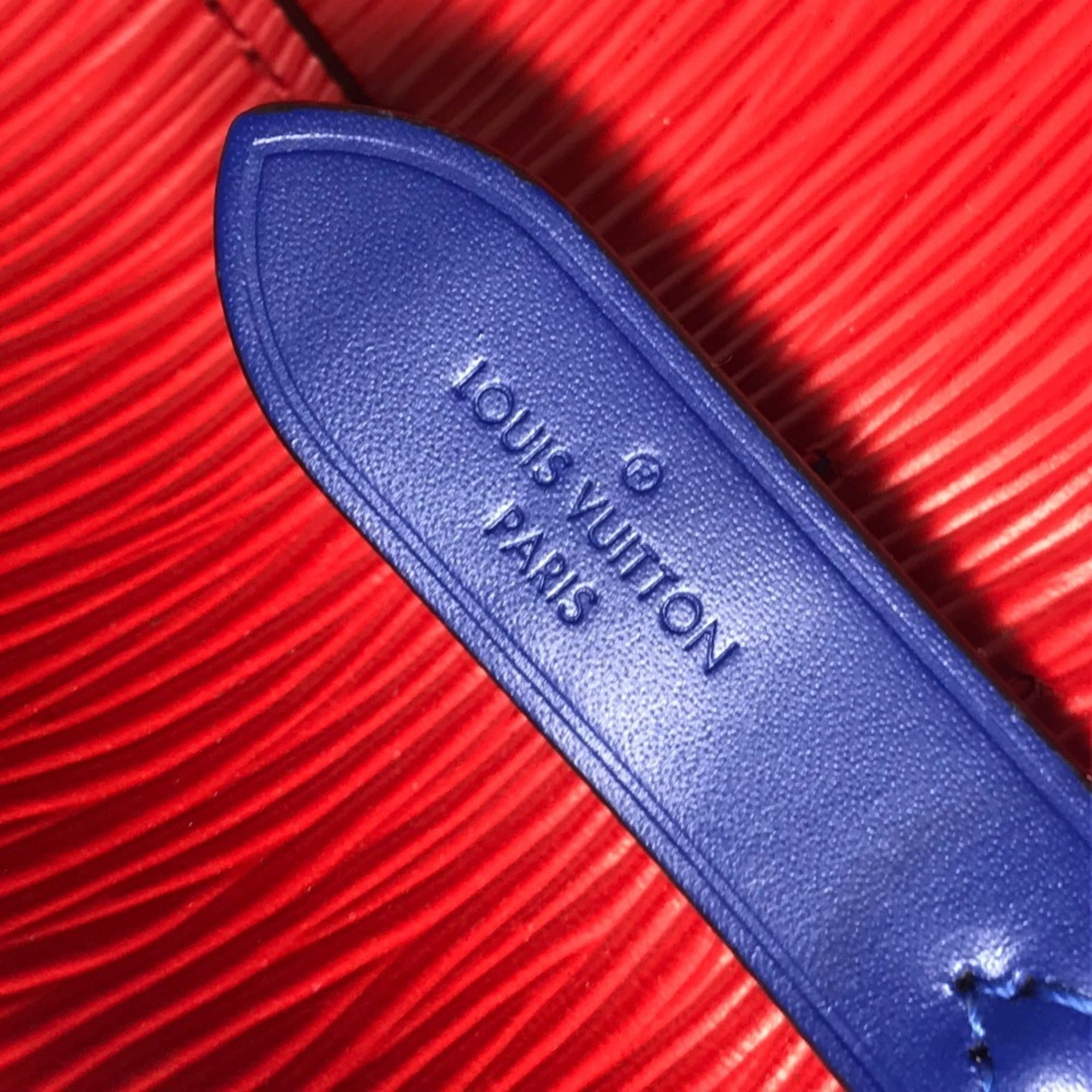 Louis Vuitton Blue Red Color Epi Leather Handbag Shoulder Bag (Pre-Owned)