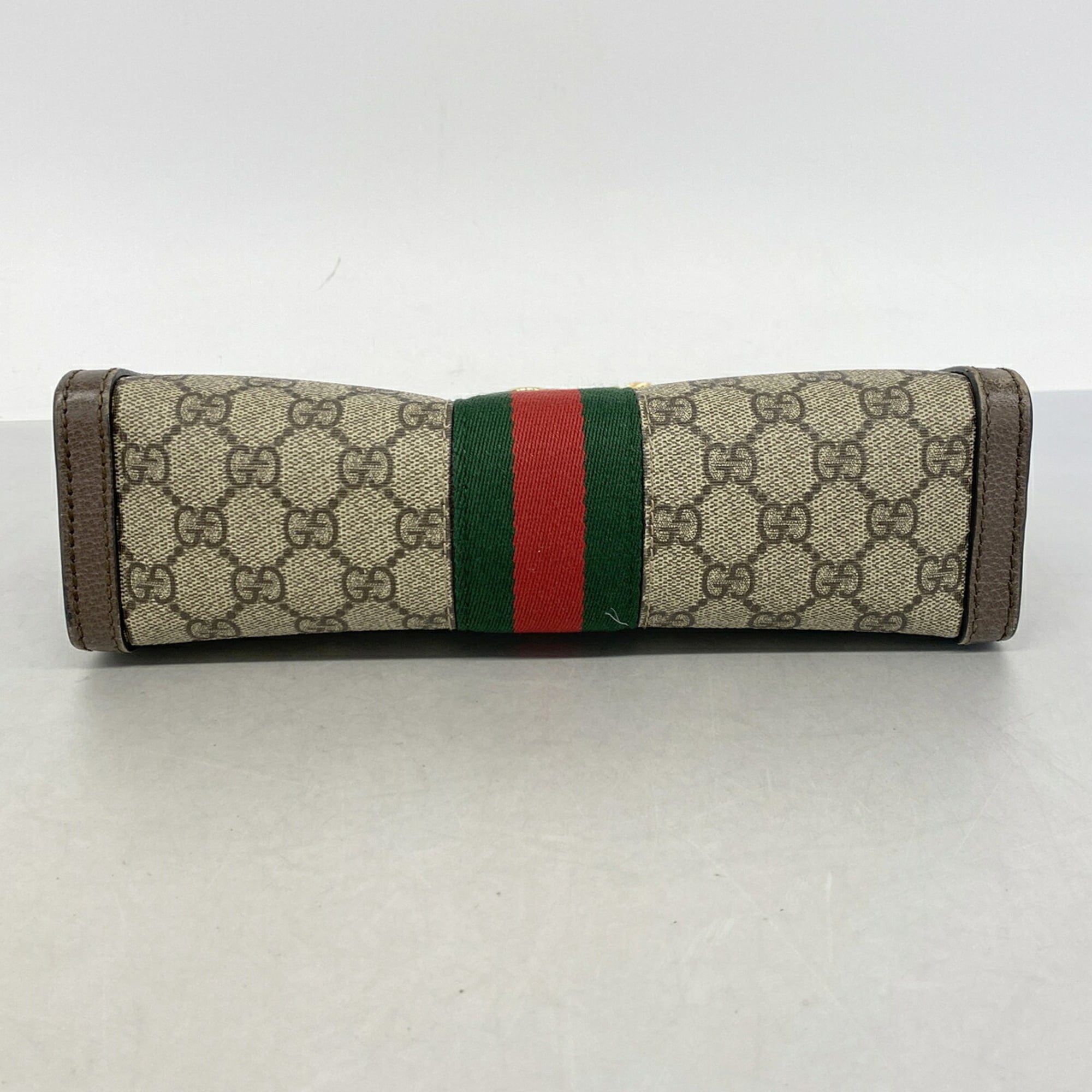 Gucci Beige Brown Pvc Shoulder Bag (Pre-Owned)