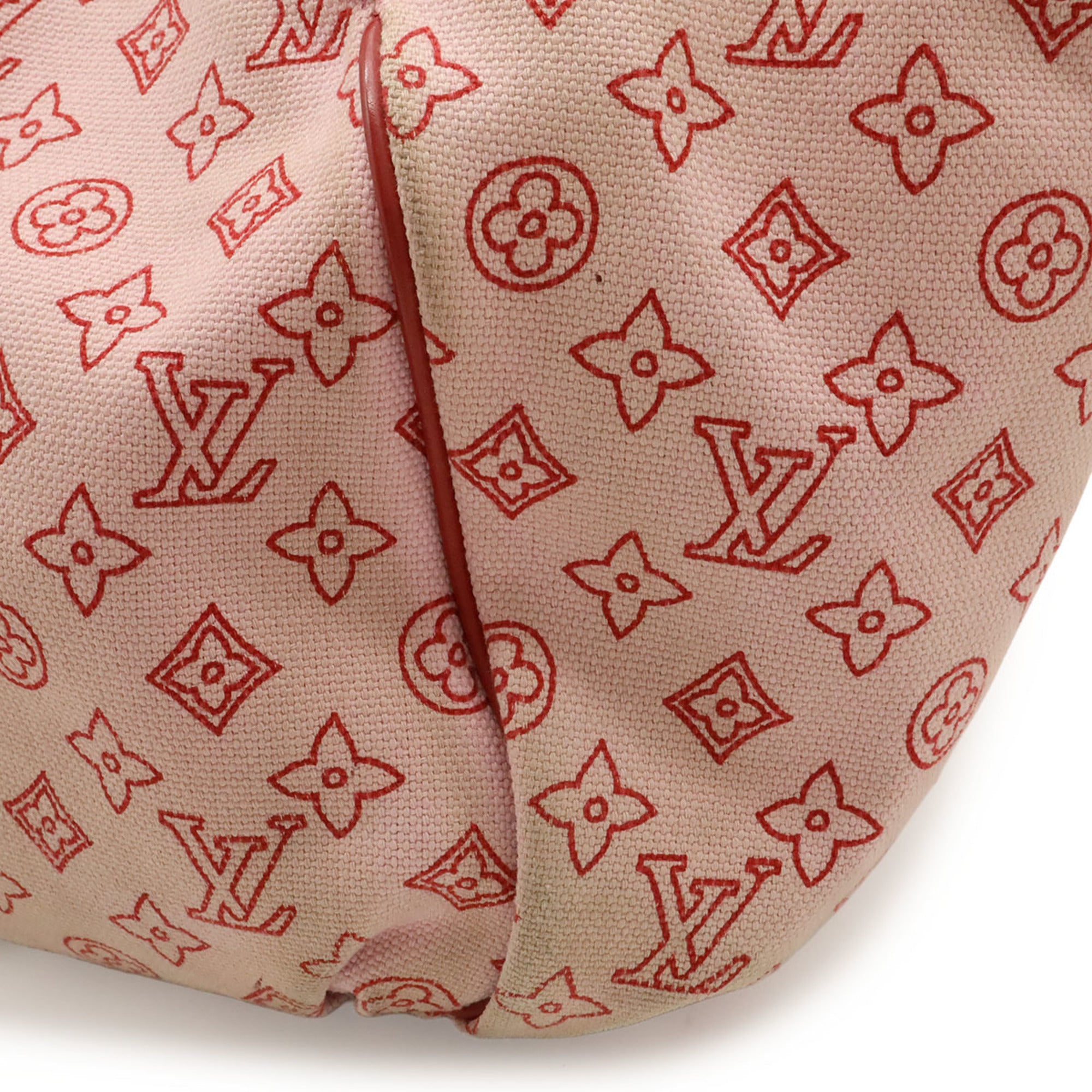 Louis Vuitton Rose Canvas Leather Shoulder Bag Tote Bag (Pre-Owned)