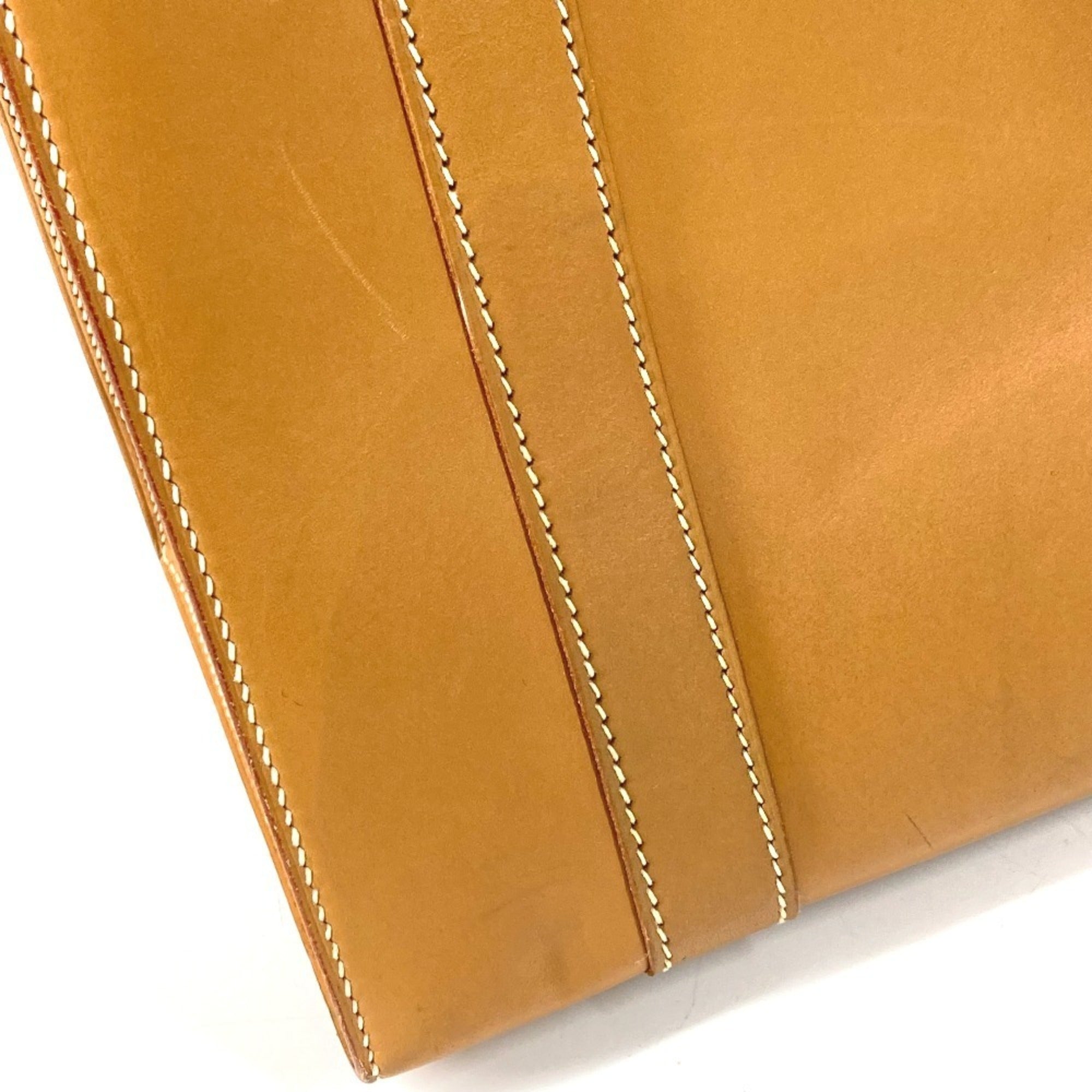 Hermes Natural Box Calf Leather Handbag Tote Bag (Pre-Owned)